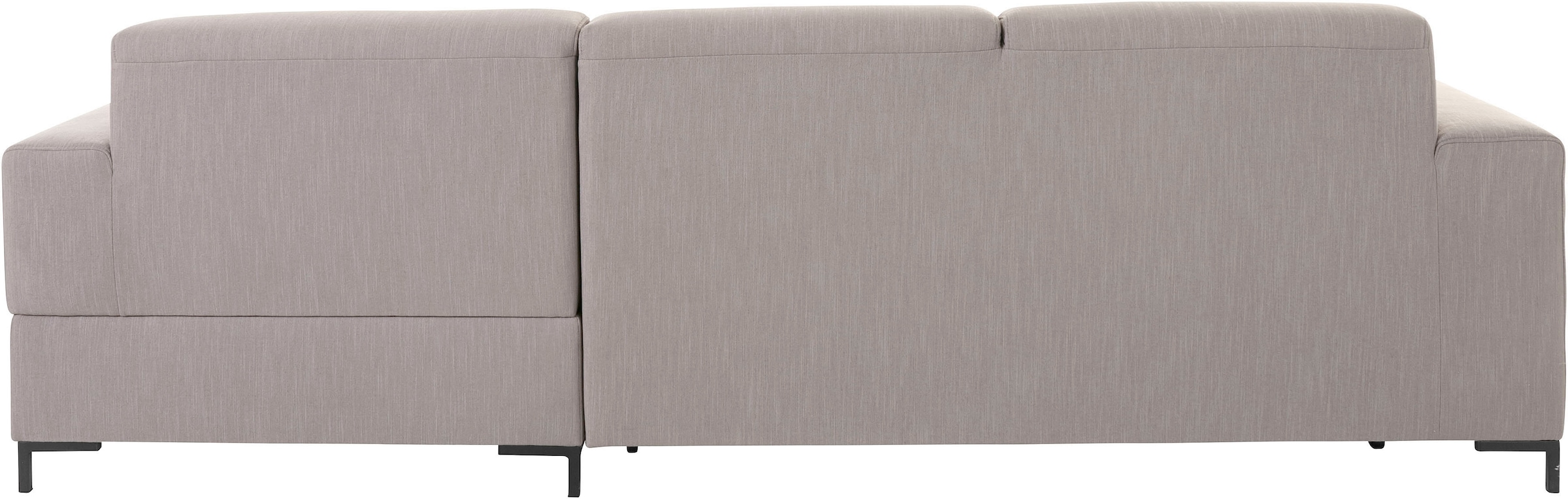 OTTO products Ecksofa »Grazzo, zeitlos und elegant, mit moderner Sitzheftung, L-Form«, hochwertige Stoffe aus recyceltem Material, Steppung im Sitzbereich