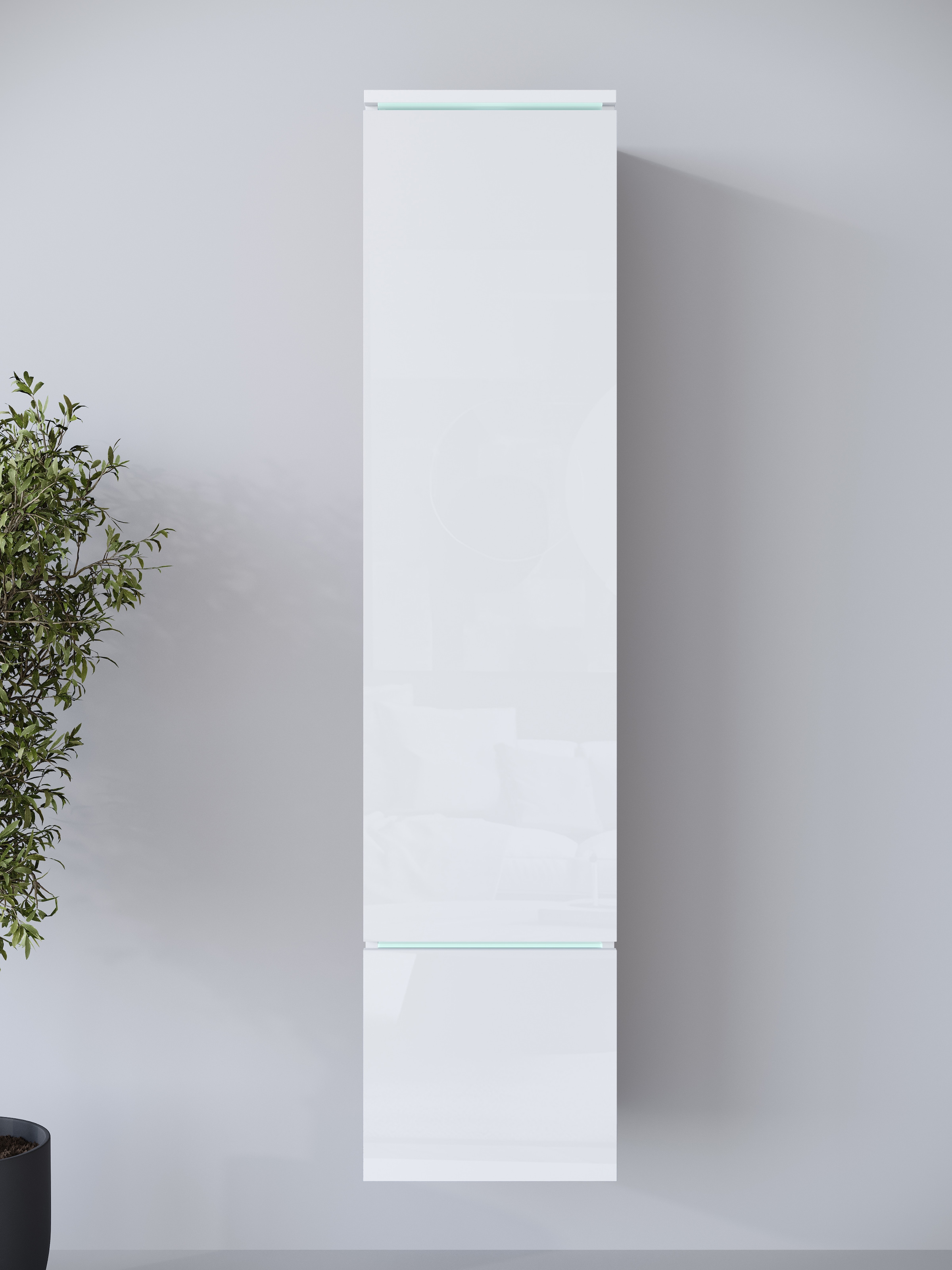 Home affaire Vitrine »Vera, Höhe 130 cm, in verschiedenen Farbausführungen« 1 Stk. tlg. LED-Beleuchtung, Türanschlag frei wählbar, stehend/hängend