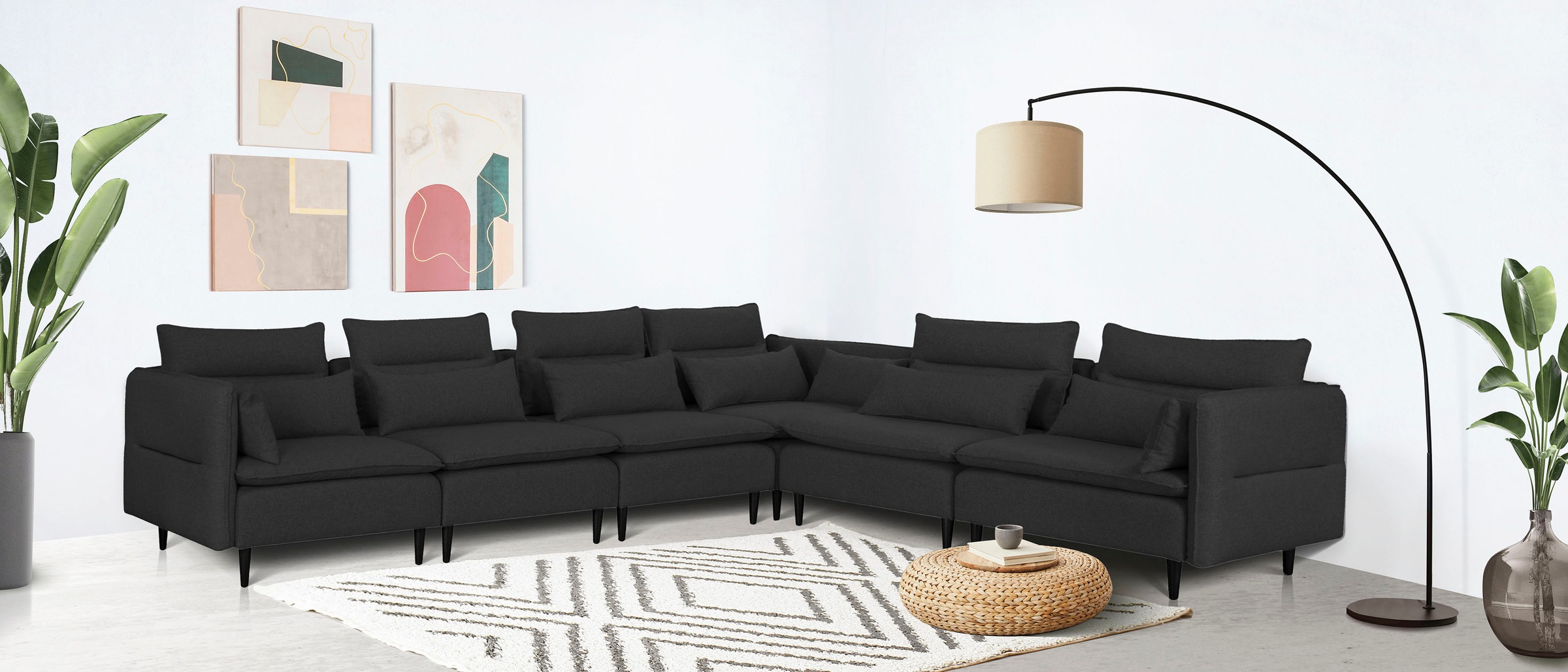 andas Ecksofa »ALVIK L-Form«, zusammengesetzt aus Modulen, erweiterbar mit günstig online kaufen