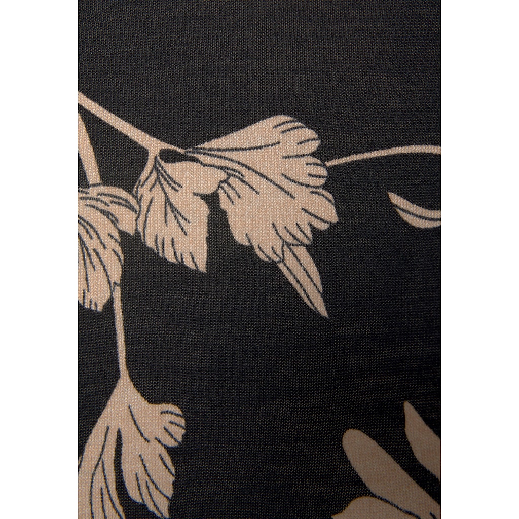 LASCANA Druckkleid, mit floralem Print, kurzes Sommerkleid, Strandkleid, figurbetont