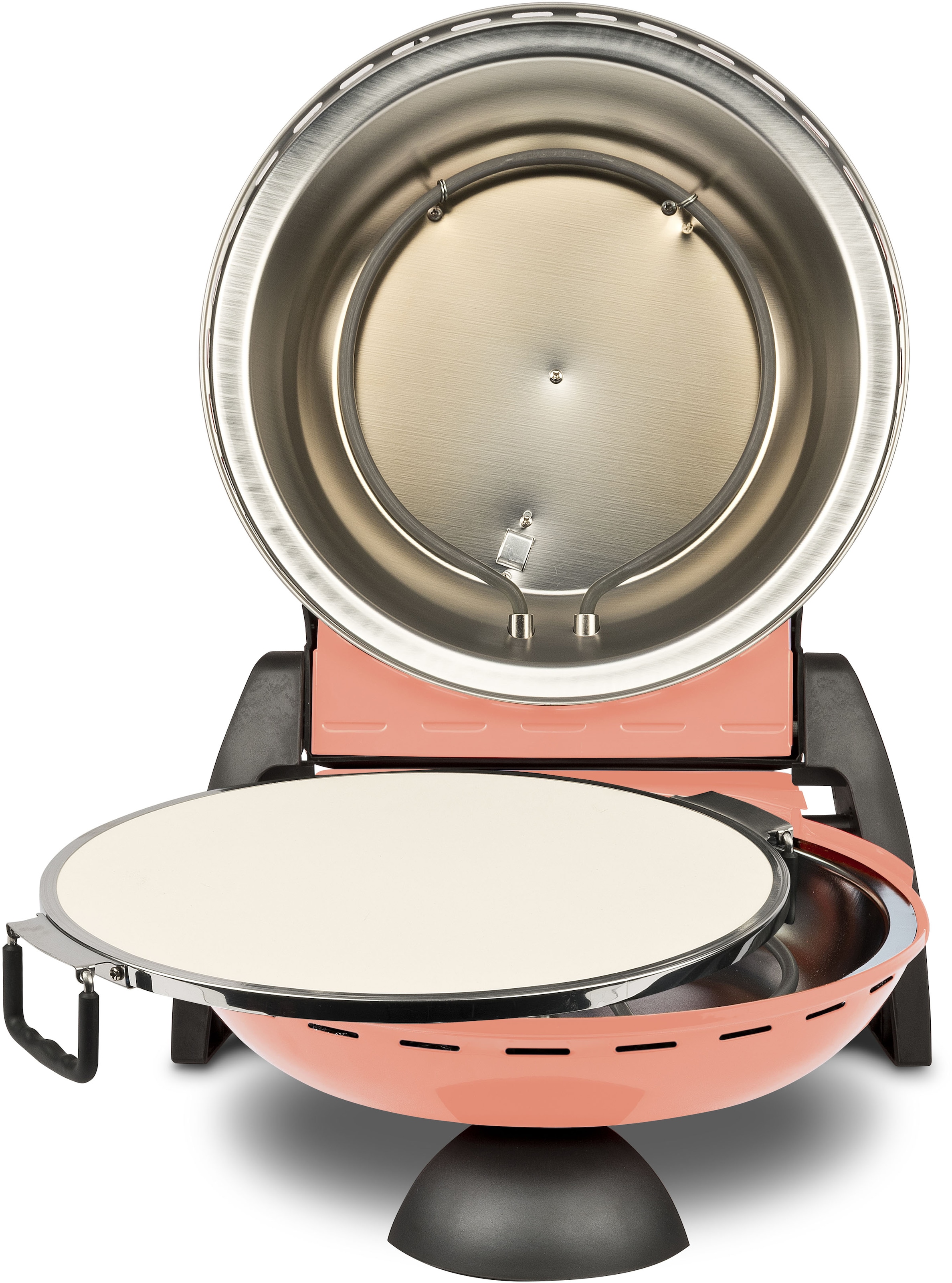 G3Ferrari Pizzaofen »G3Ferrari Delizia G1017715 coral passion - Special Edition«, bis 400°C mit feuerfestem Wende-Pizzastein