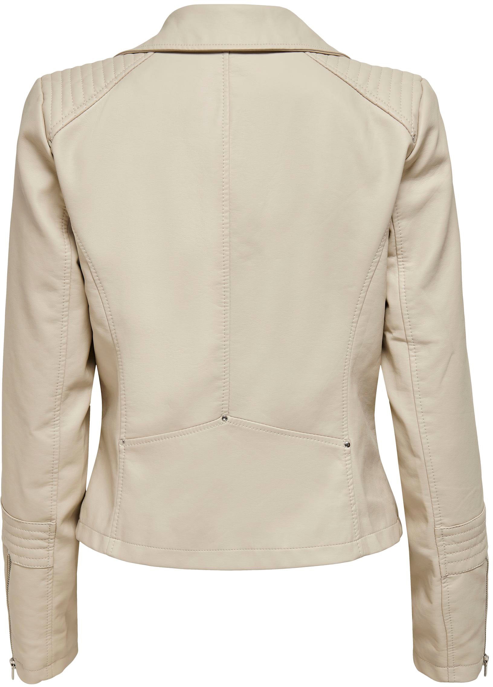 ONLY Lederimitatjacke »ONLGEMMA FAUX LEATHER BIKER OTW NOOS«, im Biker-Style