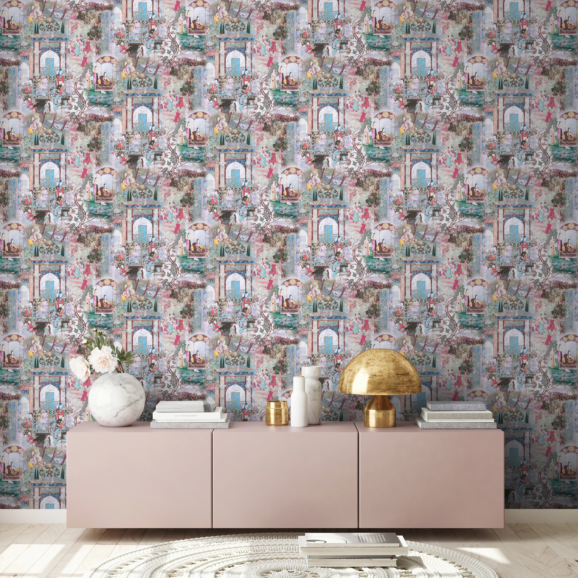A.S. Création Vliestapete »Dream Flowery«, Ethnomuster-abstrakt-minimalistisch, Vintage Tapete Orientalisch Tapeten Wohnzimmer Schlafzimmer Küche Flur