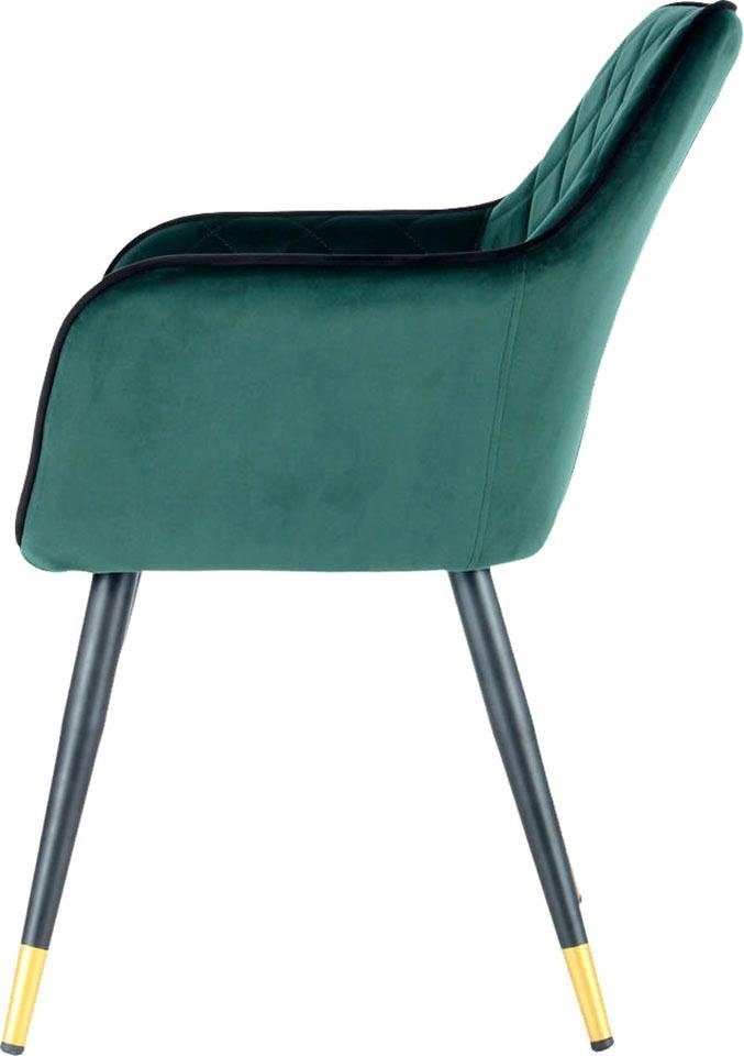 Kayoom Stuhl »Amino 525, stilvoller Design-Stuhl,samtweicher Bezug aus Velvet-Stoff«, 1 St., samtweicher Bezug, elegant, glamourös, elegante Optik