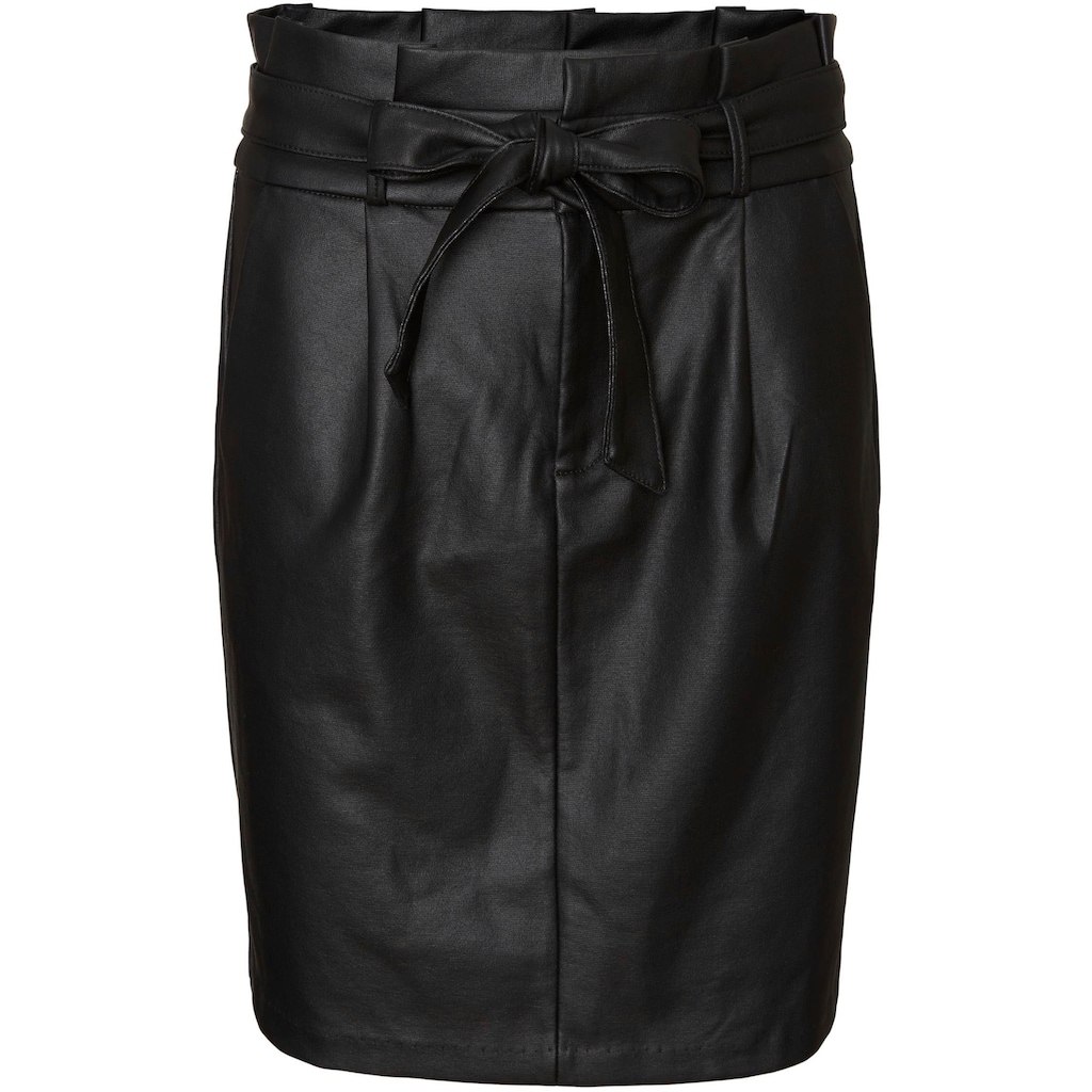 Vero Moda Lederimitatrock »VMEVA HR PAPERBAG SHORT COATED SKT«