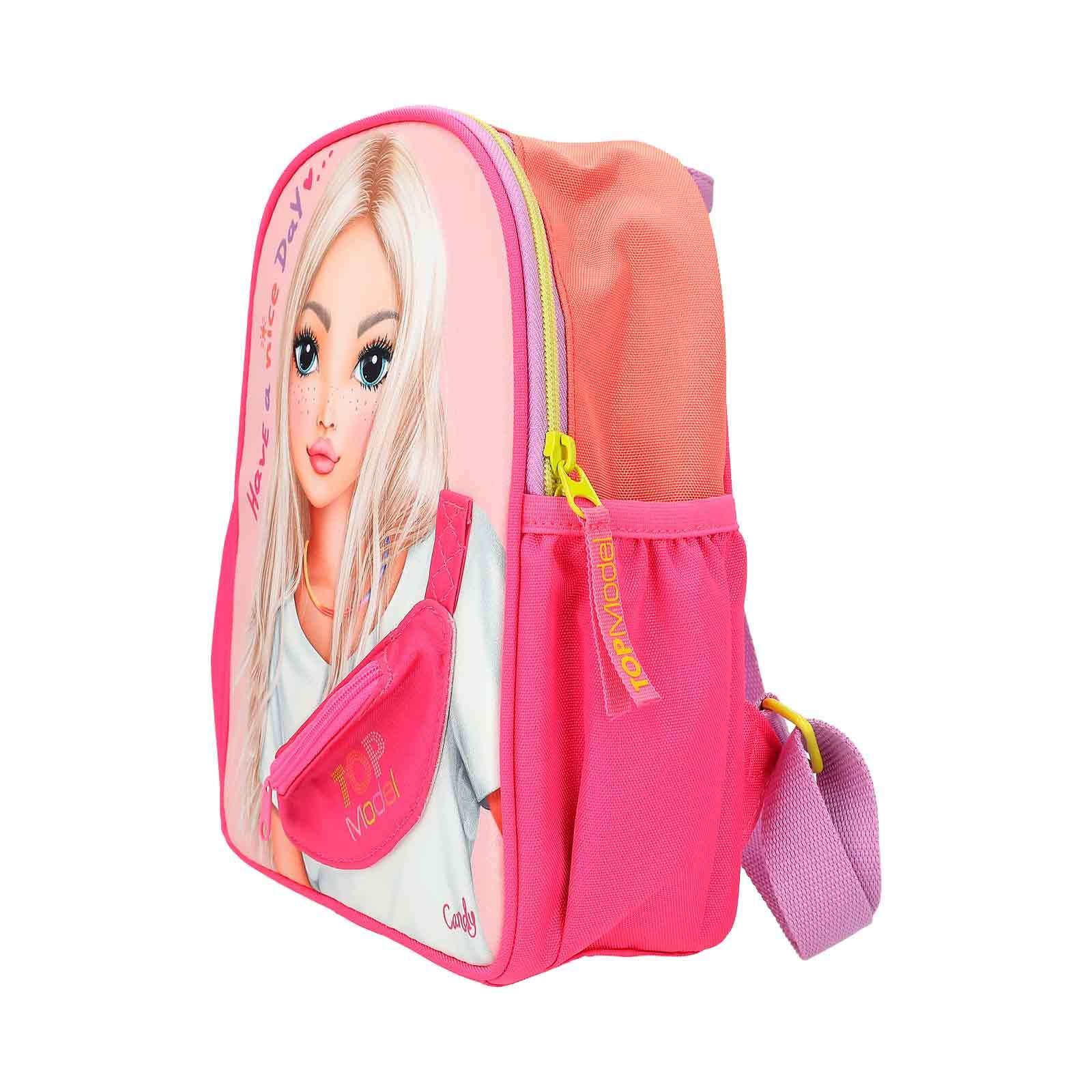 Depesche Rucksack »Rucksack mit Crossbag Happy Together TOPModel 9 x 22 x 28 cm pink-orange«