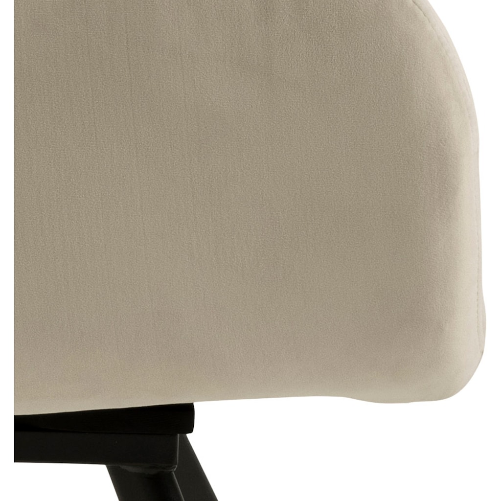 andas Drehstuhl »Lorelei«, 1 St., Samtvelours, in verschiedenen Bezugsqualitäten und Farbvarianten erhältlich, wahlweise mit und ohne Autorückführung auswählbar, Sitzhöhe 48 cm