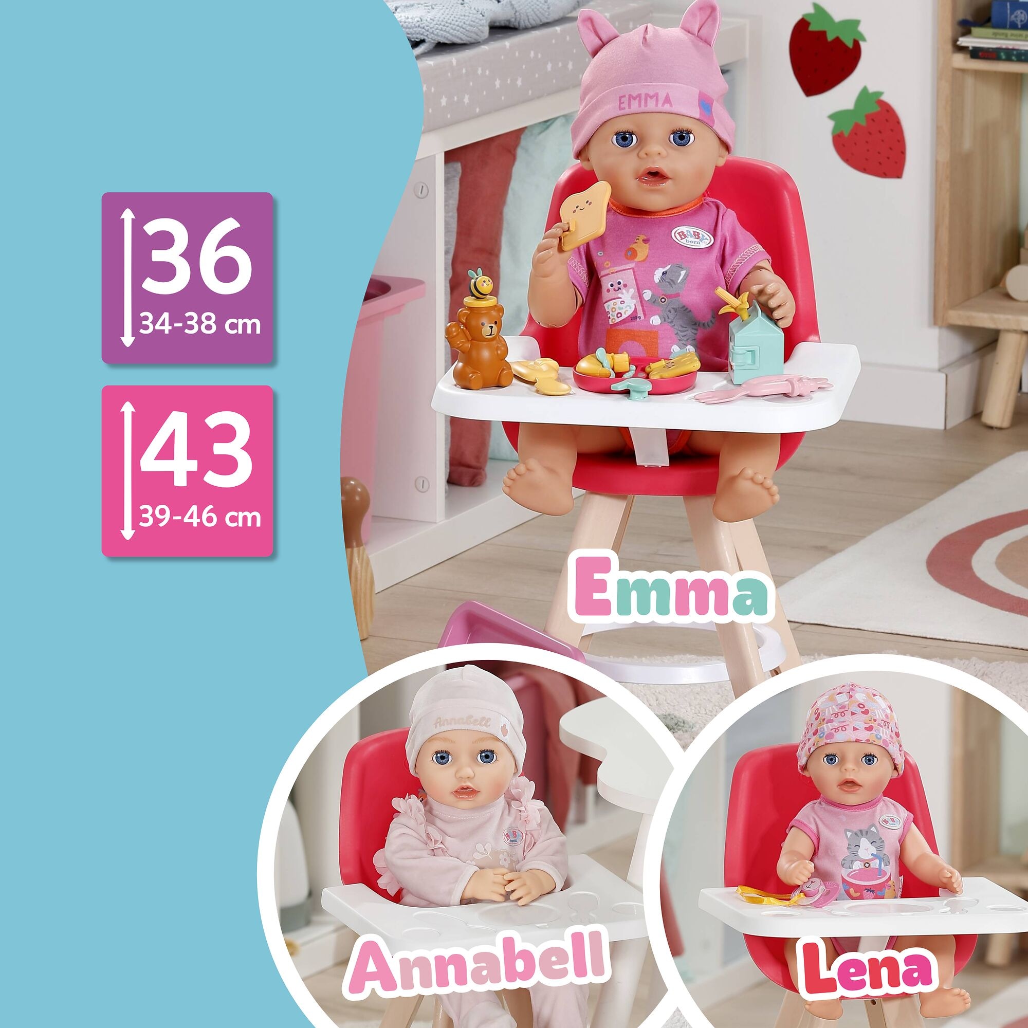 Baby Born Puppenhochstuhl »Hochstuhl« passend für Click & Play BABY born Puppen