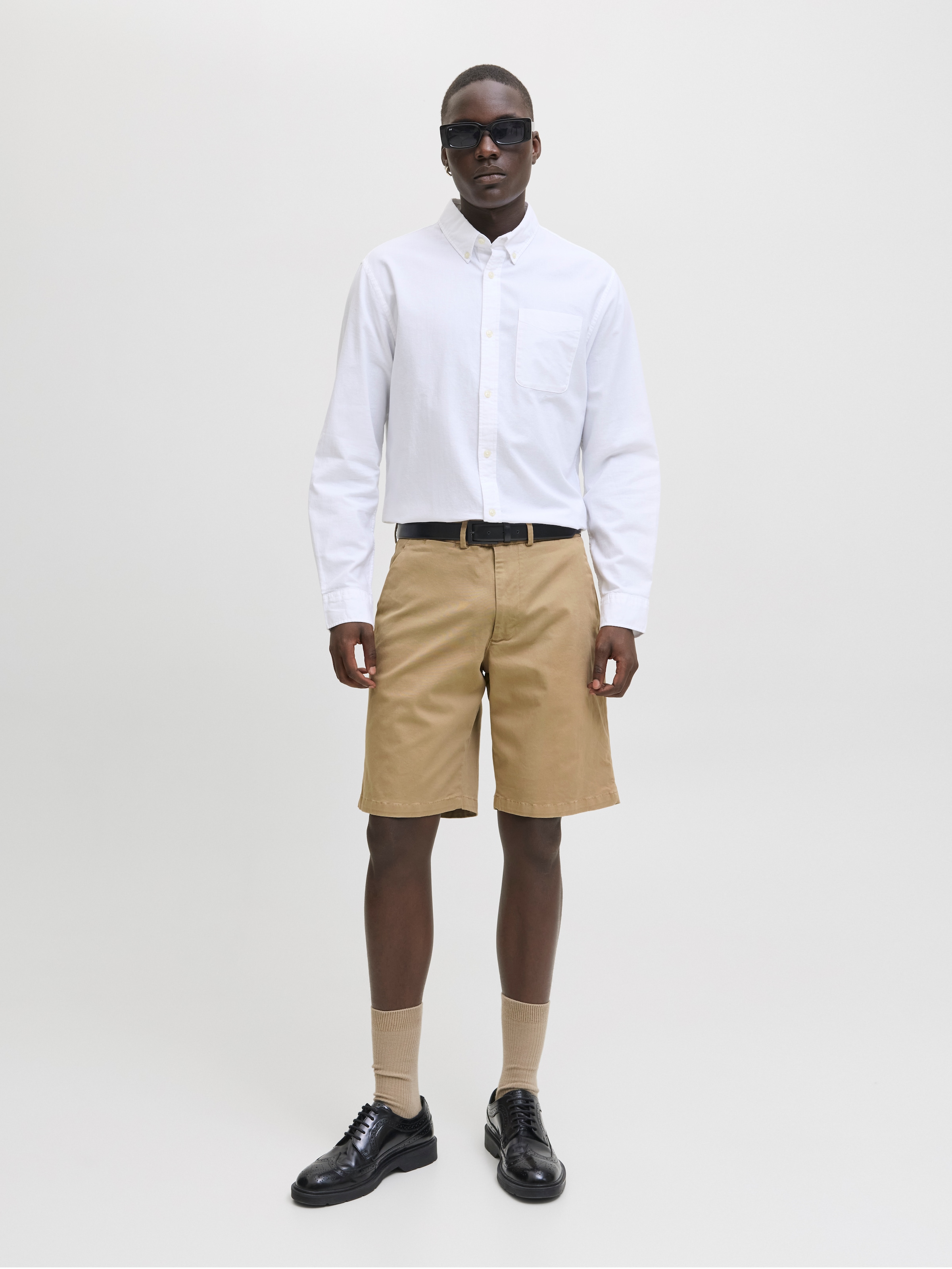 Jack & Jones Chinoshorts »JPSTKARL BARRET CHINO SHORTS MID SN«  mit Taschen