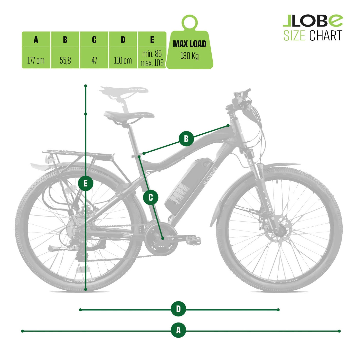LLobe »Mountain E-Bike 27,5" Brillant« 24 Gang Shimano Altus Schaltwerk Kettenschaltung Heckmotor 250 W