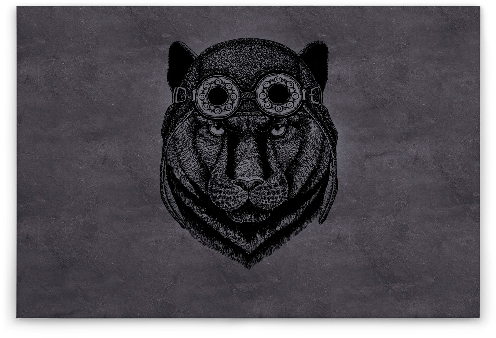 Bricoflor Schwarzes Bild Mit Panther Industrial Leinwand Bild Mit Tier Geze günstig online kaufen