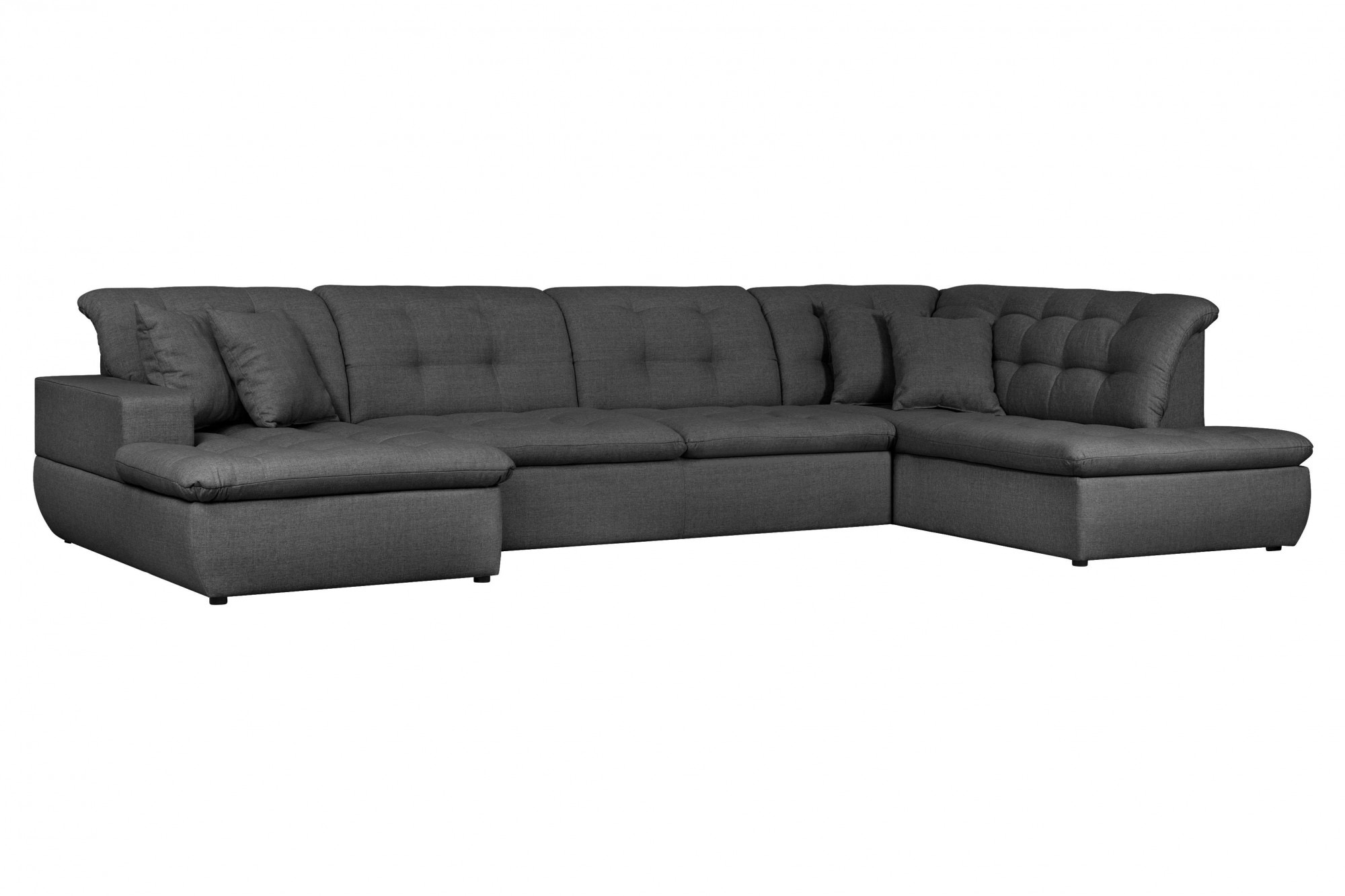 INOSIGN Wohnlandschaft »BRISBANE NEU U-Form«, mit feiner Steppung, Matten-Optik, incl. Zierkissen