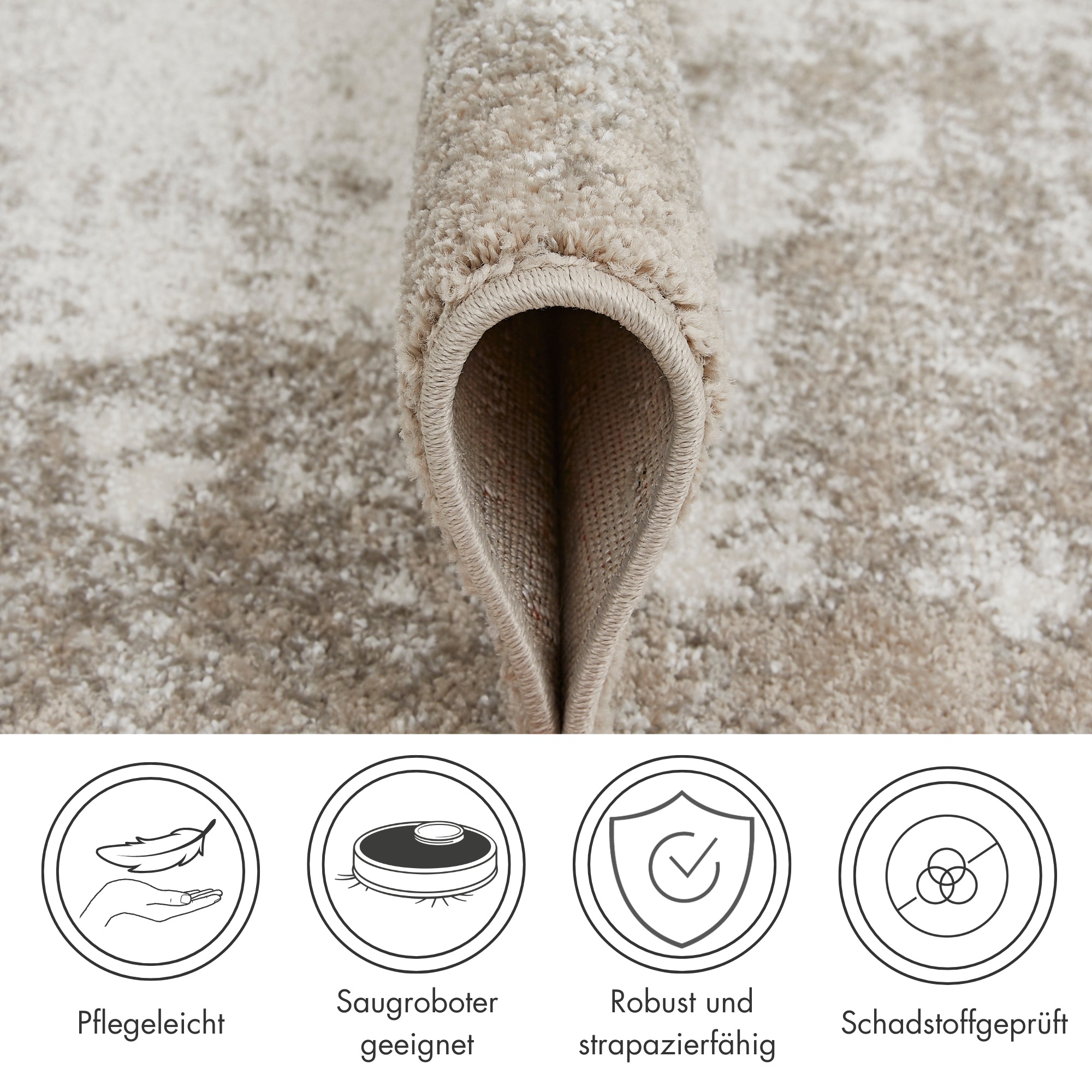 Andiamo Teppich »Campos«, rechteckig, 10 mm Höhe, Kurzflor, modernes Design, Wohnzimmer