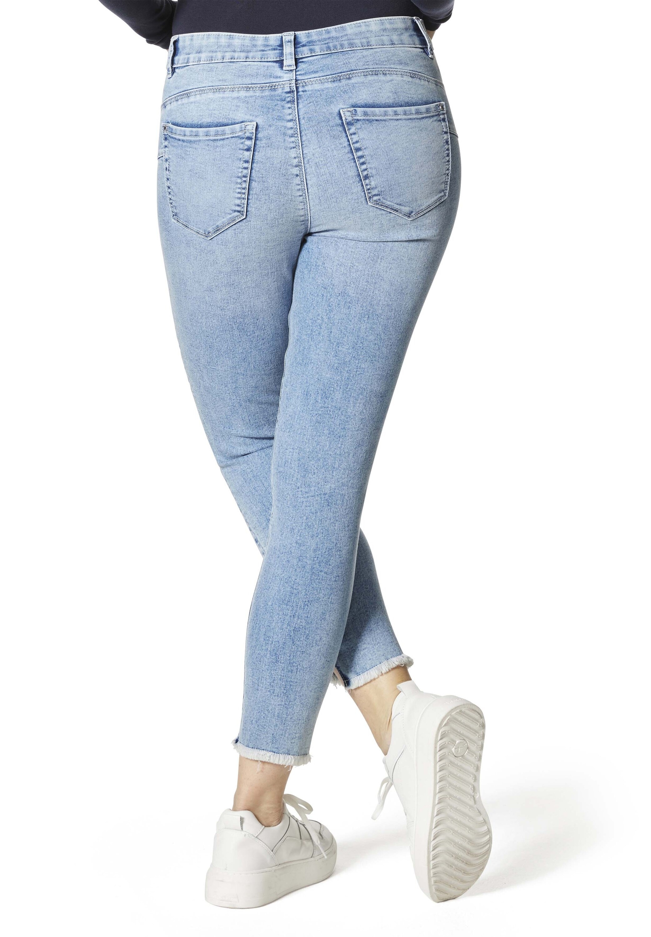 STOOKER WOMEN 5-Pocket-Jeans »Rio Fringe Skinny Fit«, Skinny Fit Casual Clean Wash Denim Jeans Magic Shape Effekt für Damen
