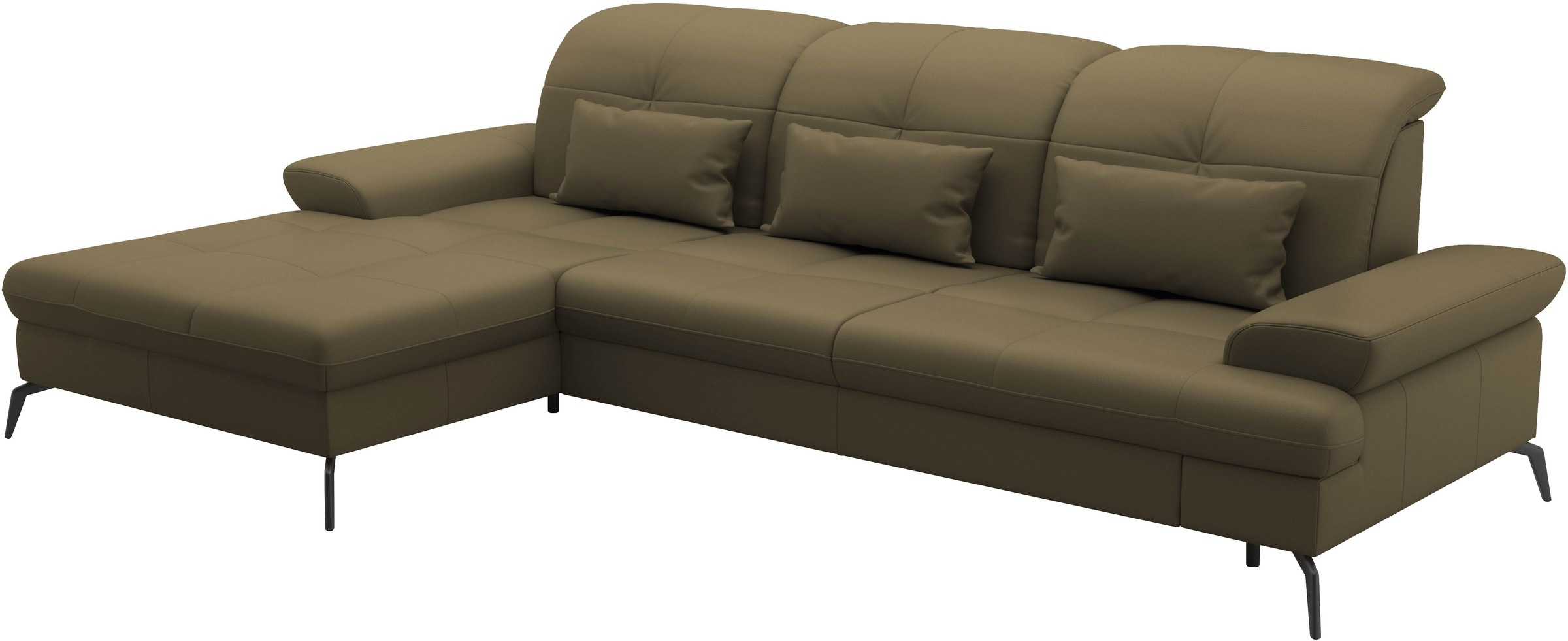 sit&more Ecksofa »Amica, L-Form, inkl. Sitztiefenverstellung & Armteilverstellung«, wahlweise mit Bettfunktion, Bettkasten und Kopfteilverstellung