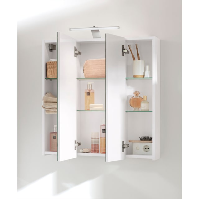 Schildmeyer Spiegelschrank »Lagona«, Breite 70 cm, 3-türig,  LED-Beleuchtung, Schalter-/Steckdosenbox jetzt im %Sale