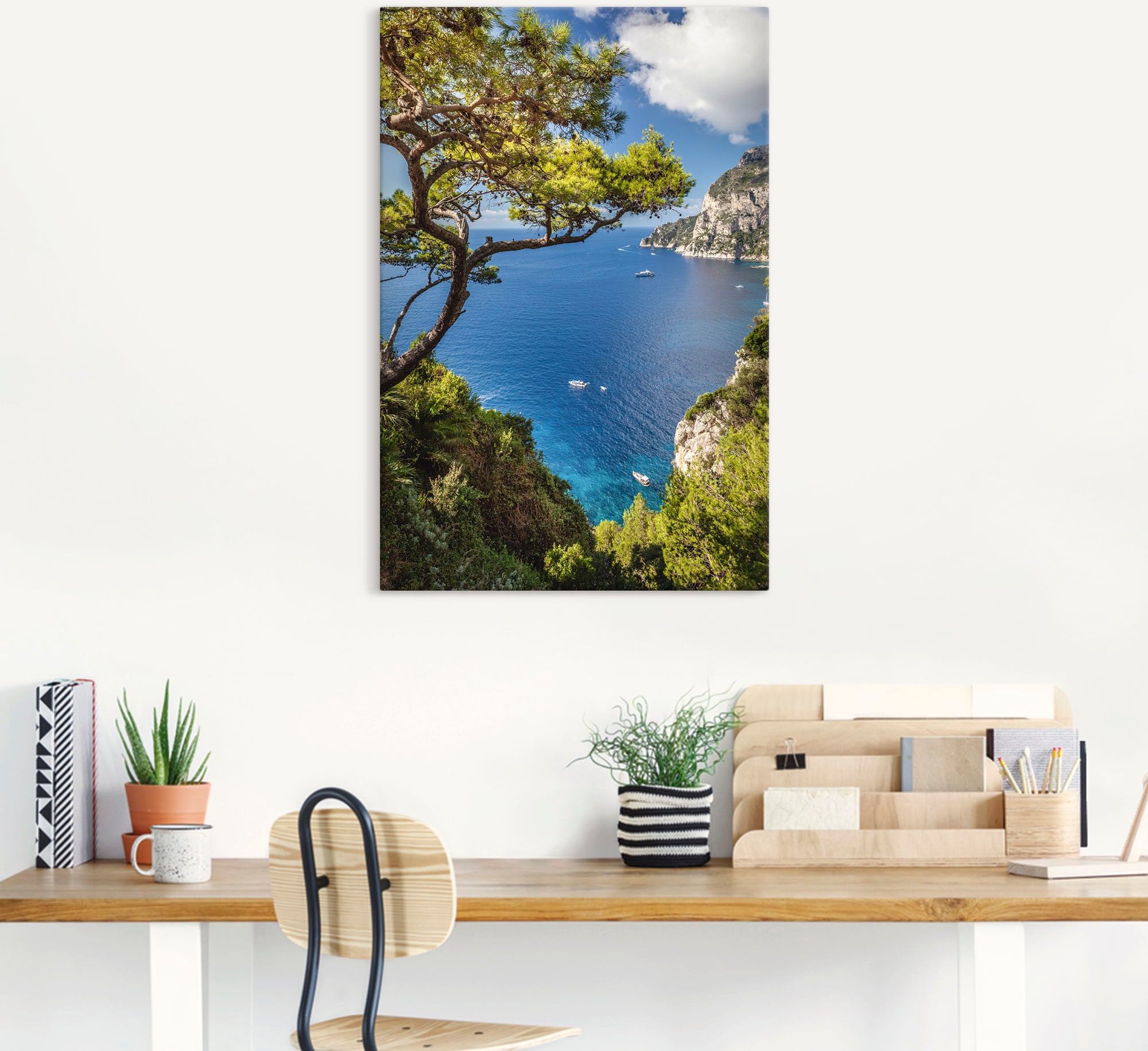 Artland Wandbild »Punta de Masullo, Insel Capri, Italien«, Meer Bilder, (1 günstig online kaufen