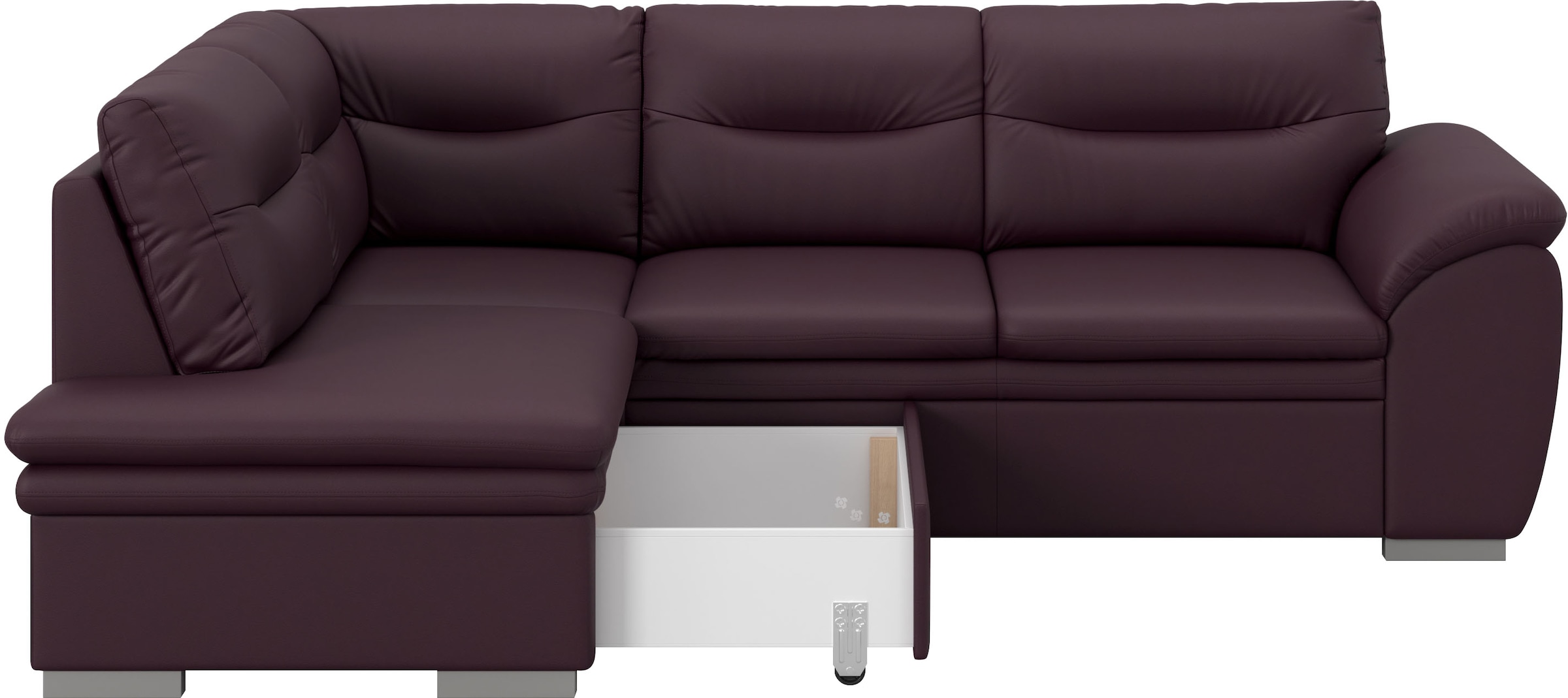 COTTA Ecksofa »Leandra L-Form«, wahlweise mit Bettfunktion & Bettkasten