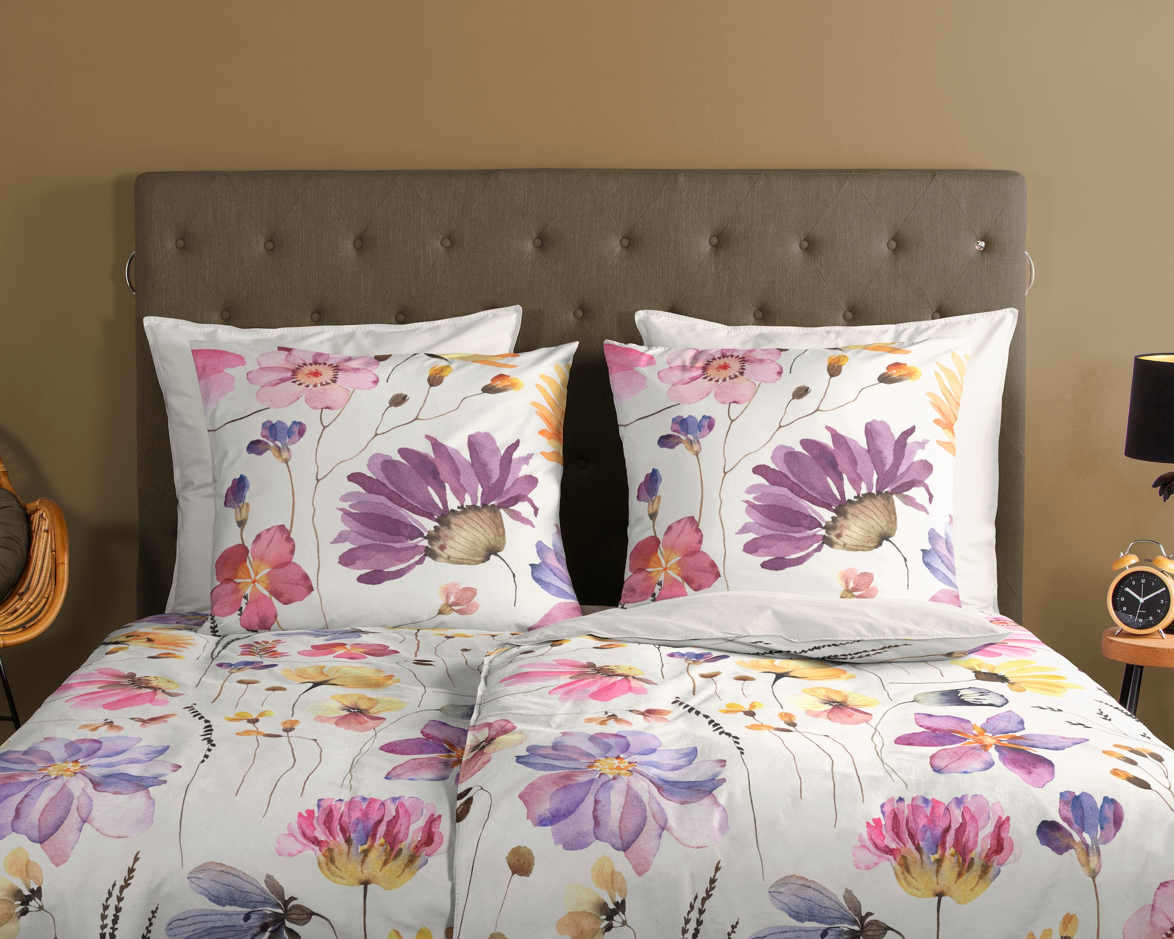 good morning Wendebettwäsche »Kate«, 100% Baumwolle, 135x200, Reißverschluss, Wendeoptik, Blumen, Natur