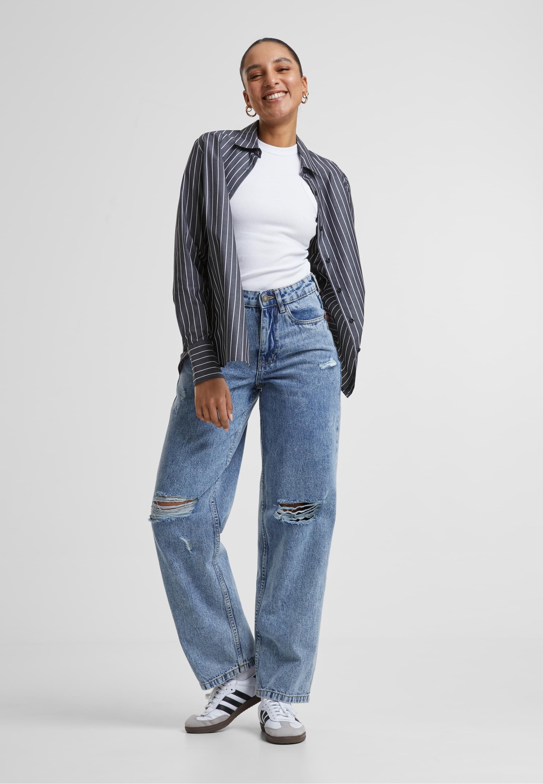 URBAN CLASSICS Klassische Bluse »Urban Classics Ladies Striped Blouse«