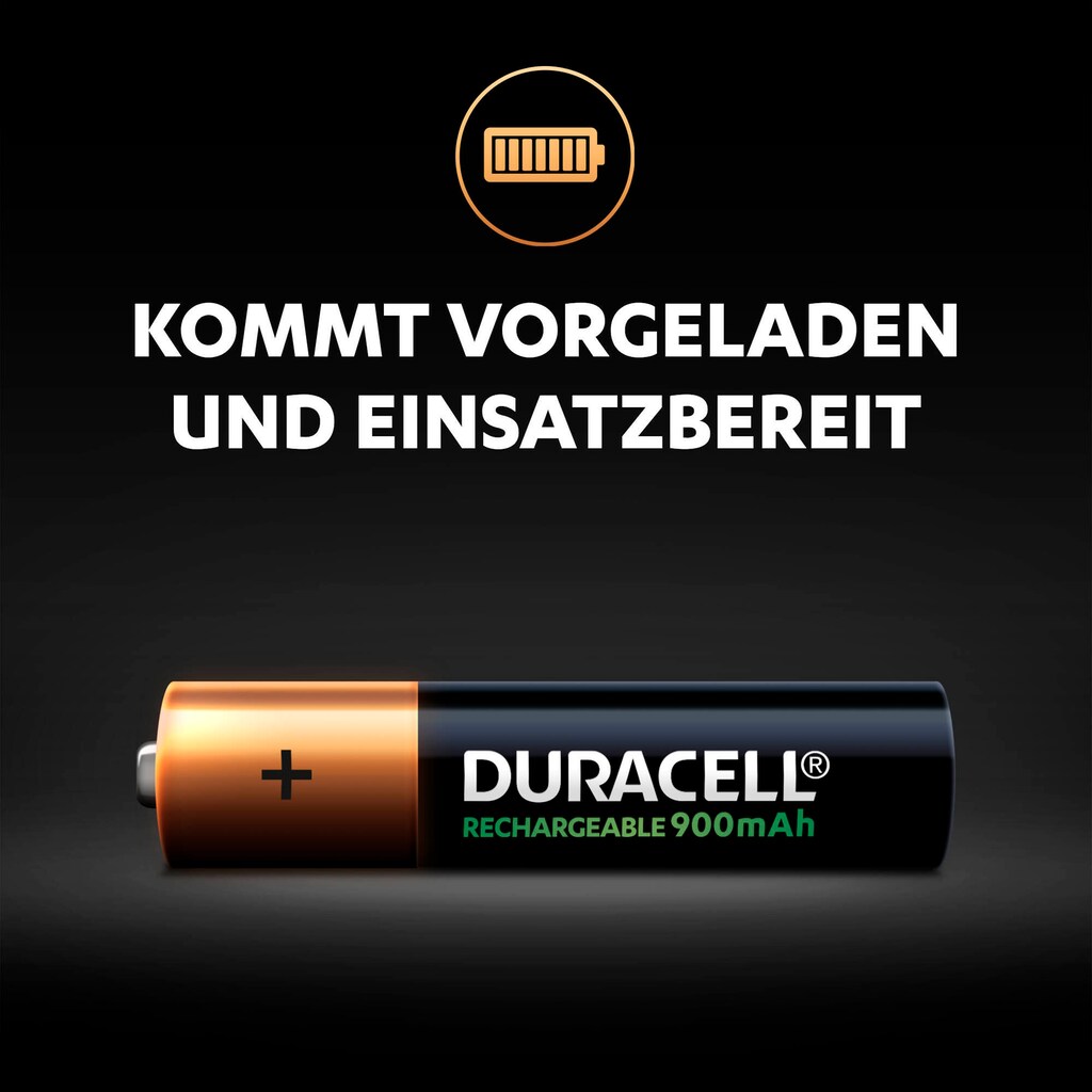 Duracell Akku »2er Pack Rechargeable AAA«, AAA, 900 mAh