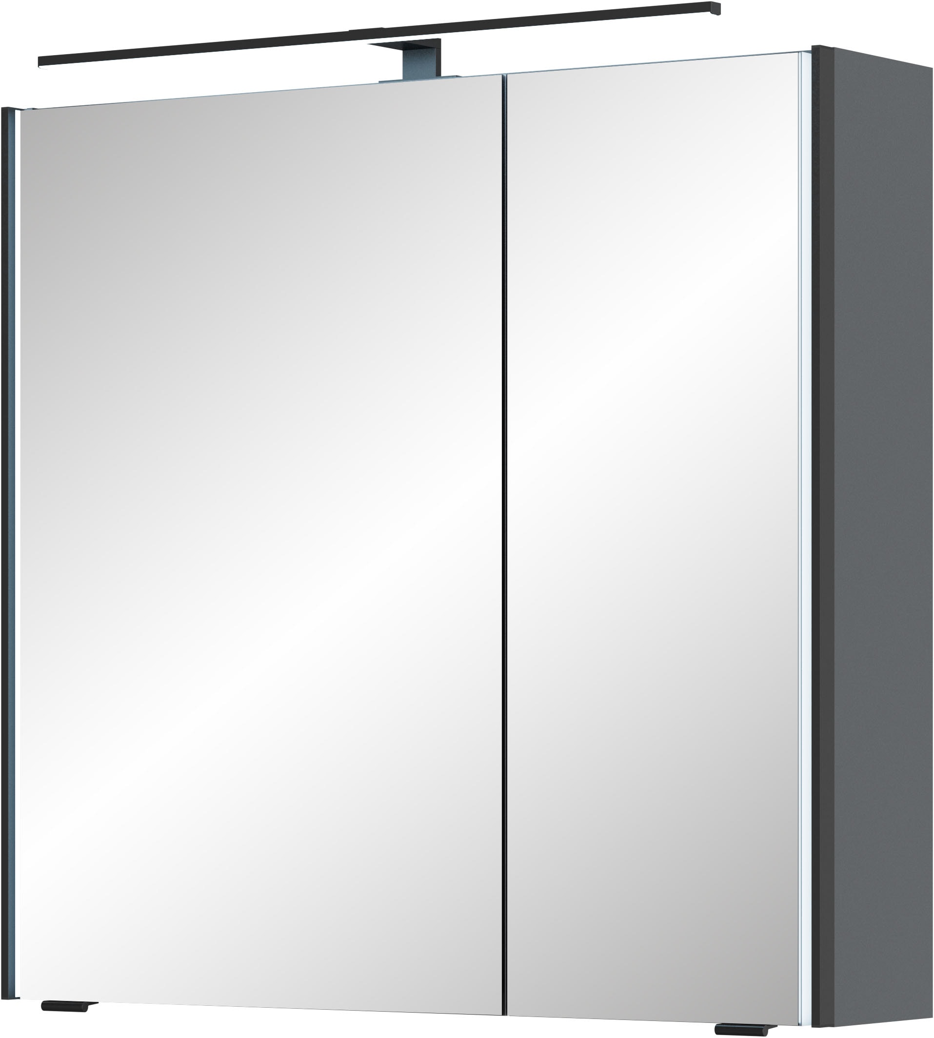 Saphir Badmöbel-Set »Serie 7045 2-teilig Mineralmarmor-Waschtisch mit LED-Spiegelschrank«, (Set, 2 St.), Badezimmer-Set 73,2 cm breit, inkl. Türdämpfer, 2 Türen, 2 Schubladen
