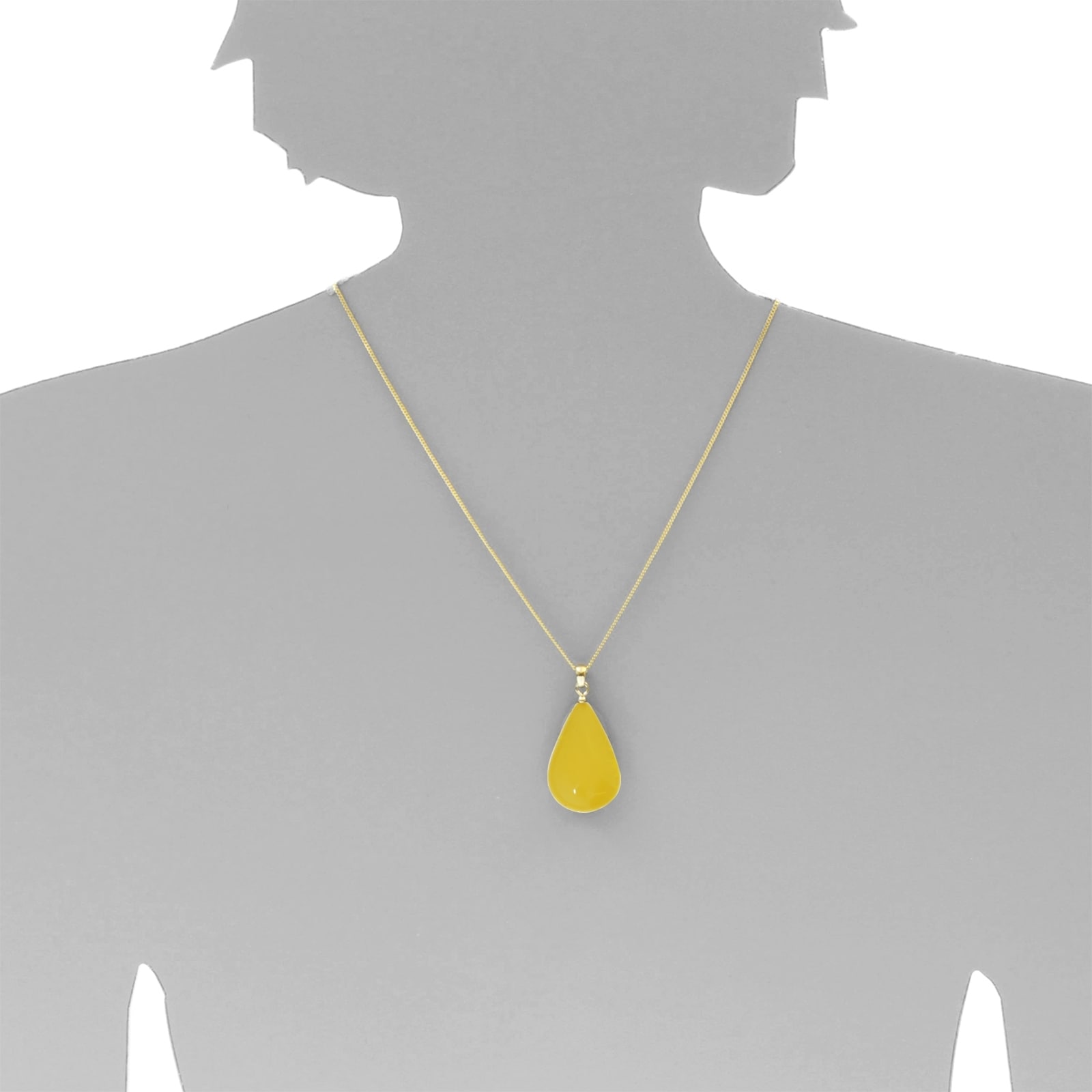 OSTSEE-SCHMUCK Kettenanhänger »Ostsee-Schmuck Anhänger Tropfen ca. 30 mm lang - Gold 333/000«, (1 tlg.)