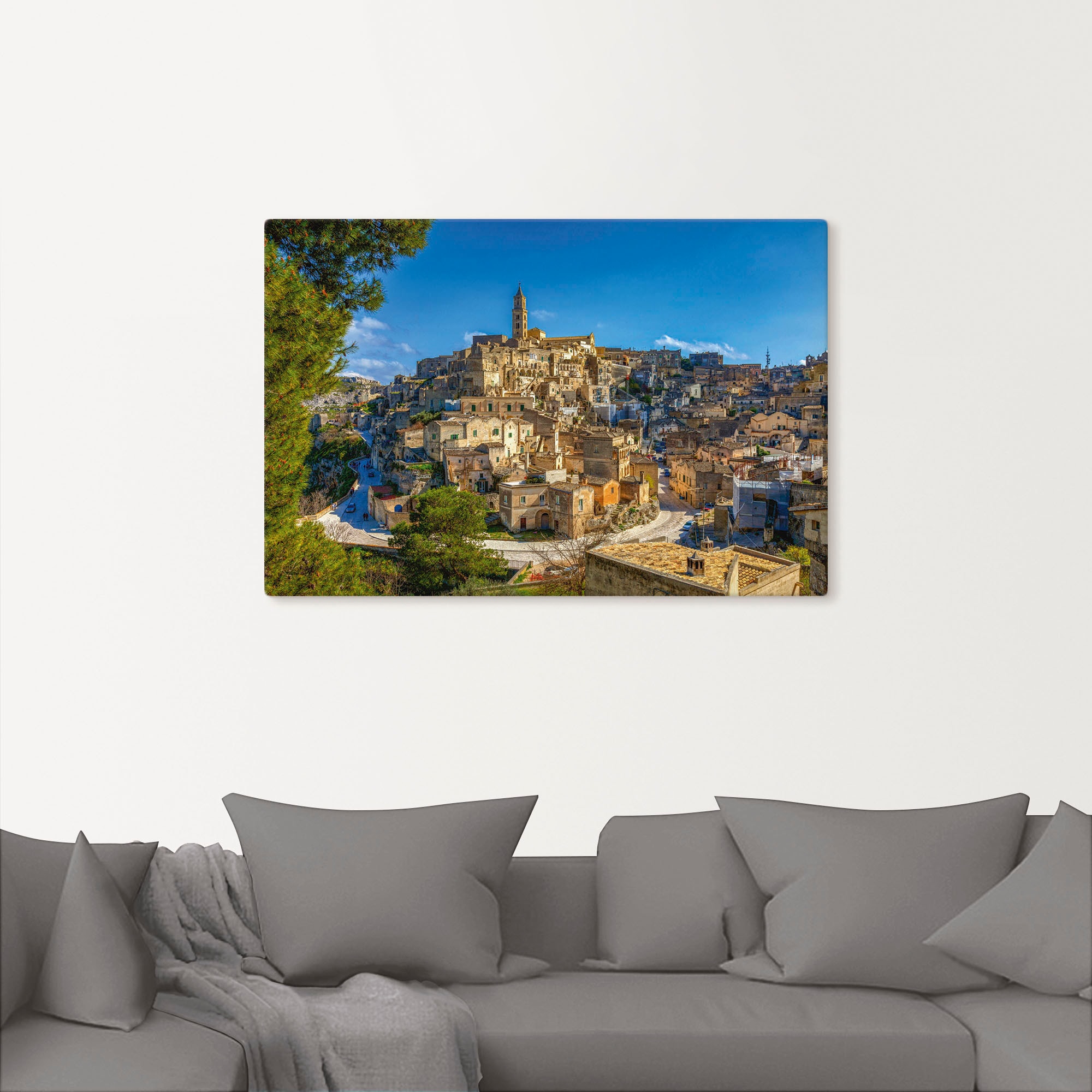 Artland Leinwandbild »Historische Altstadt von Matera Italien«, Italien, (1 St.), auf Keilrahmen gespannt