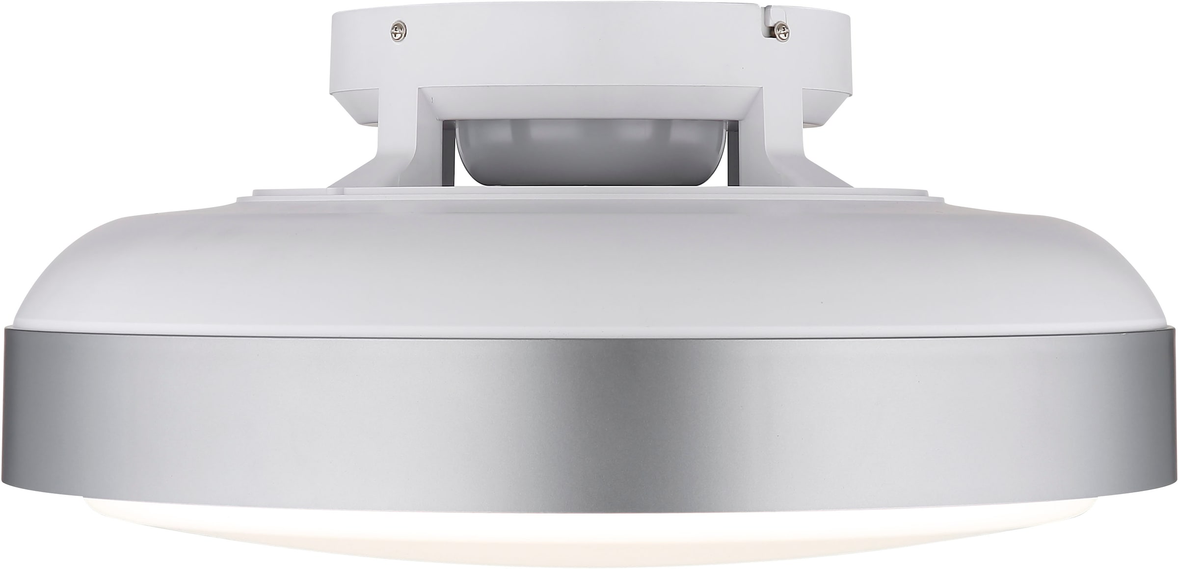 GLOBO LIGHTING Deckenleuchte »CARNEY« LED-Modul 1 Stk. warmweiß - kaltweiß Ventilator opal kühlen-heizen silber CCT 2700-6500K Wohnraumventilator