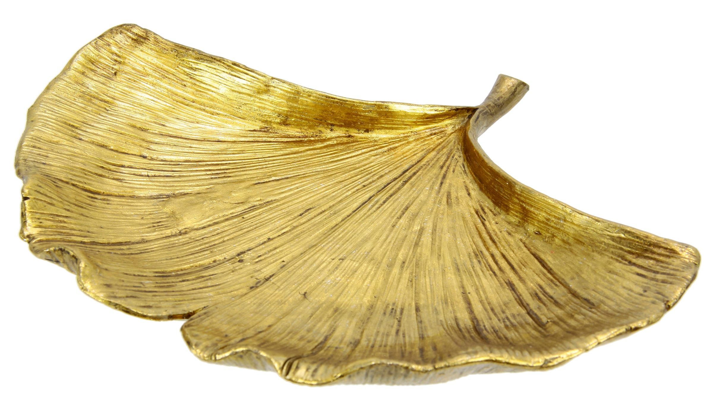 I.GE.A. Dekoschale »Schale Ginkgoblatt aus Polyresin«, (1 St.), Tablett Serviertablett...