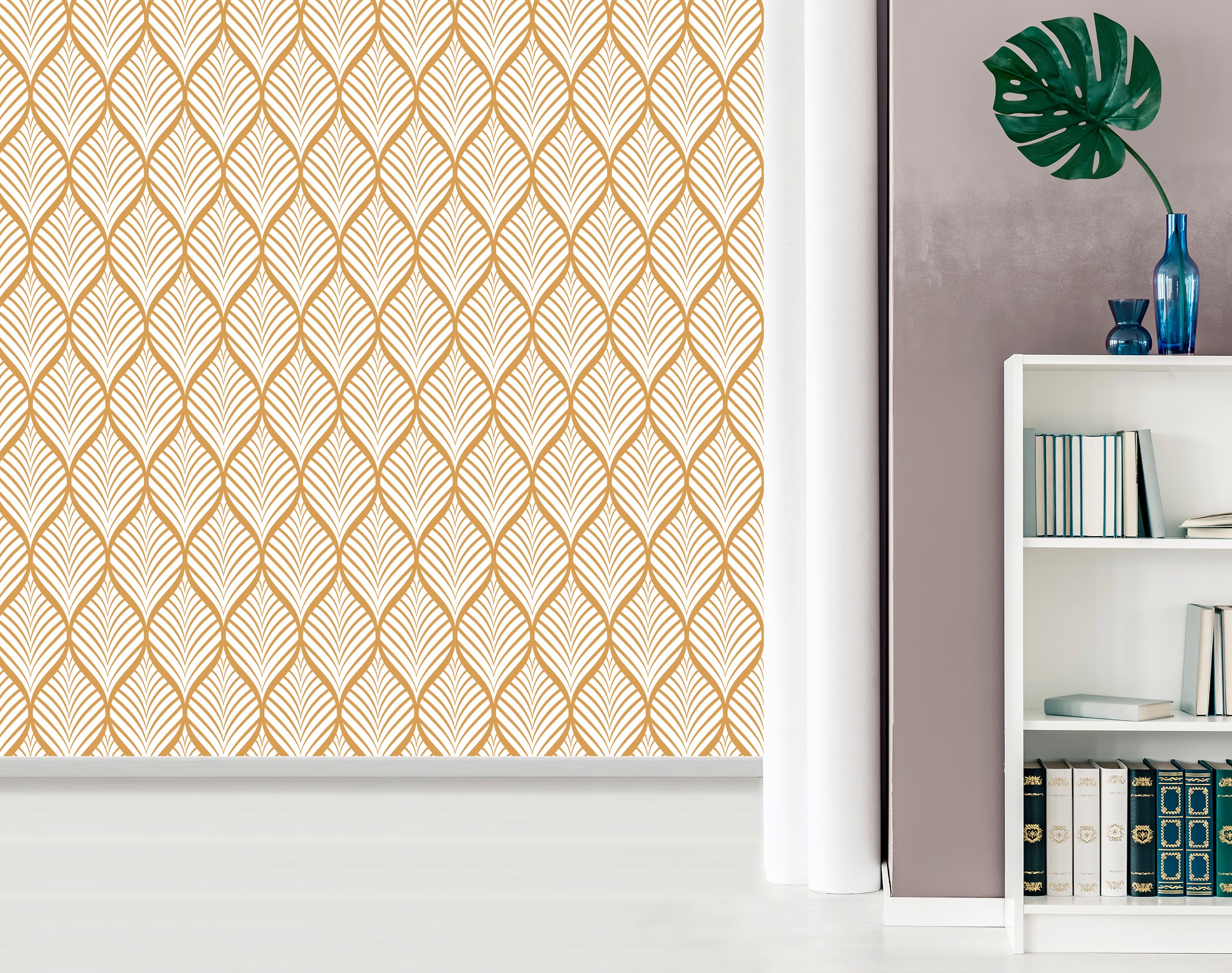 queence Vinyltapete »Anna« Motiv | bedruckt | botanisch | floral | gemustert | natürlich glatt 90x250cm, selbstklebend, kinderleichte Anbringung, , Sticker