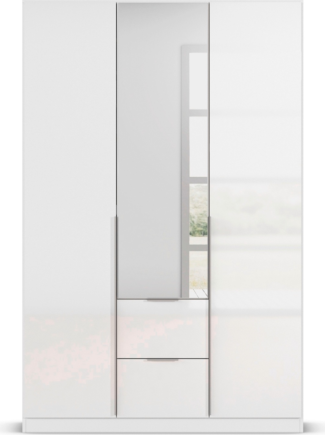 rauch Drehtürenschrank »Kleiderschrank Schrank Garderobe AGORDO mit Dekor- oder Hochglanzfront«, (in zwei Griff-Farben mit Dekor- oder Hochglanzfront), mit Außenschubkästen, in 6 Breiten und 2 Höhen MADE IN GERMANY