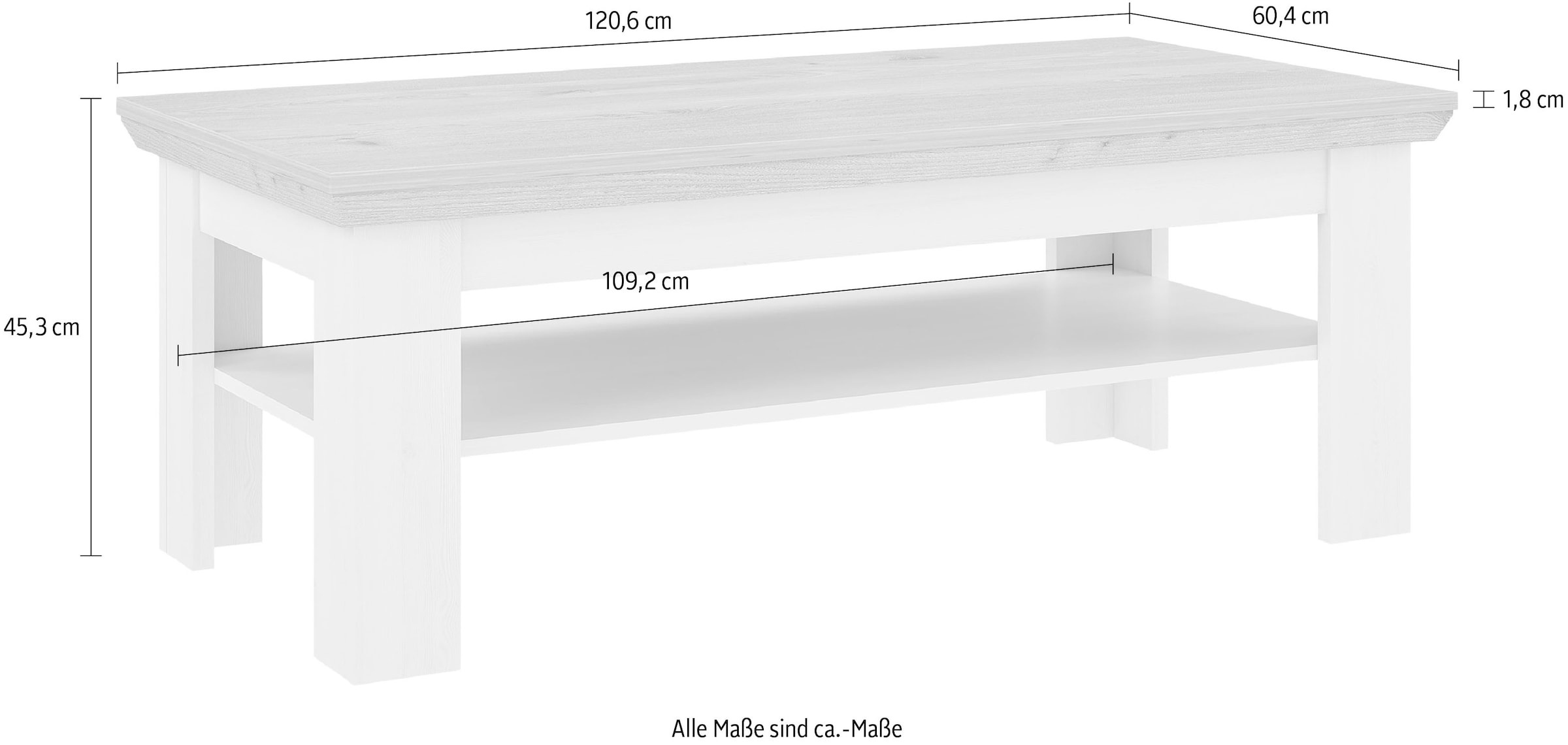 FORTE Couchtisch »Iloppa«, Breite ca. 120 cm