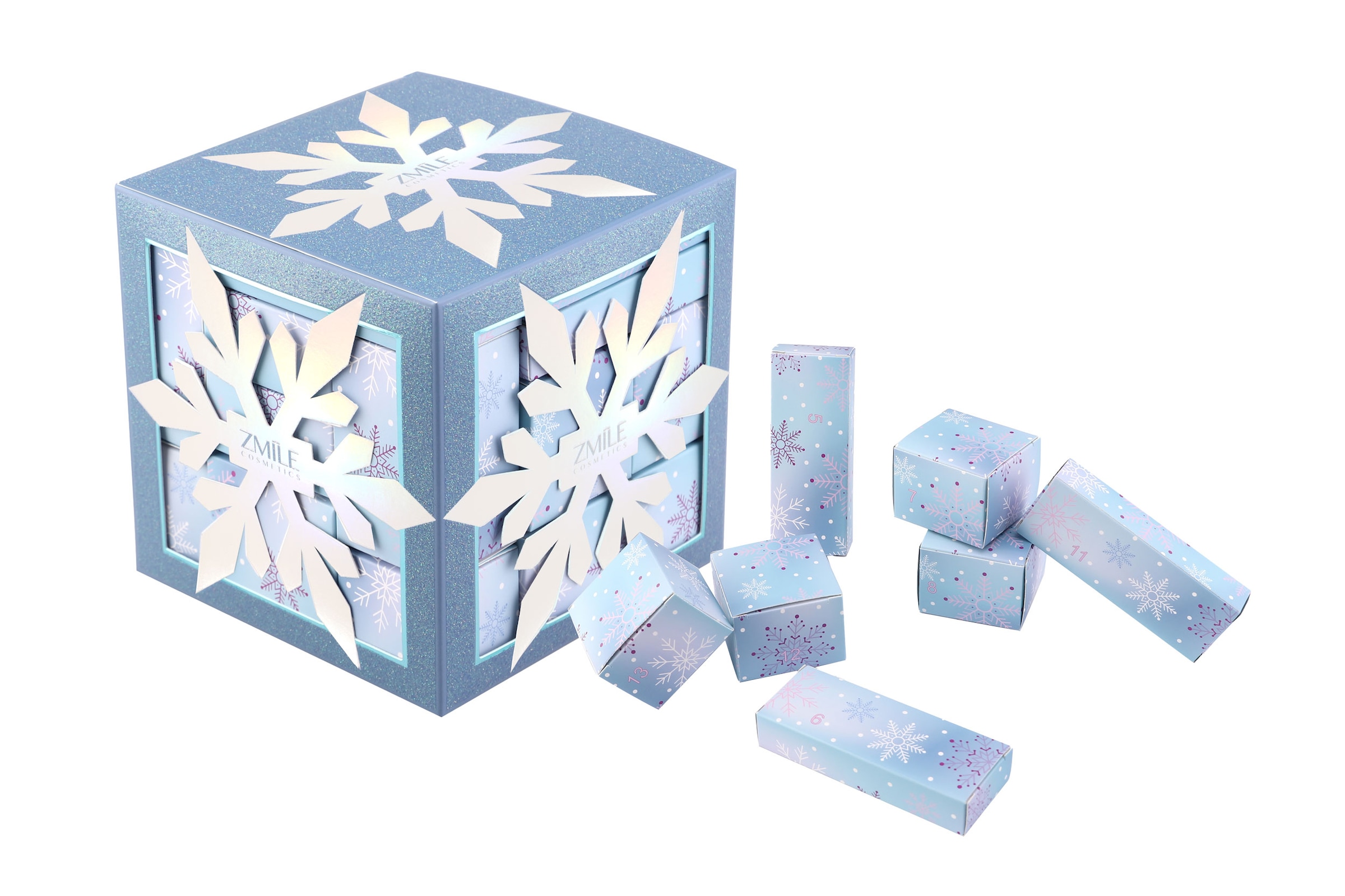 ZMILE COSMETICS Kosmetik-Adventskalender »ZMILE COSMETICS  Adventskalender Snow Flake Cube frosty white« ab 12 Jahren vegan