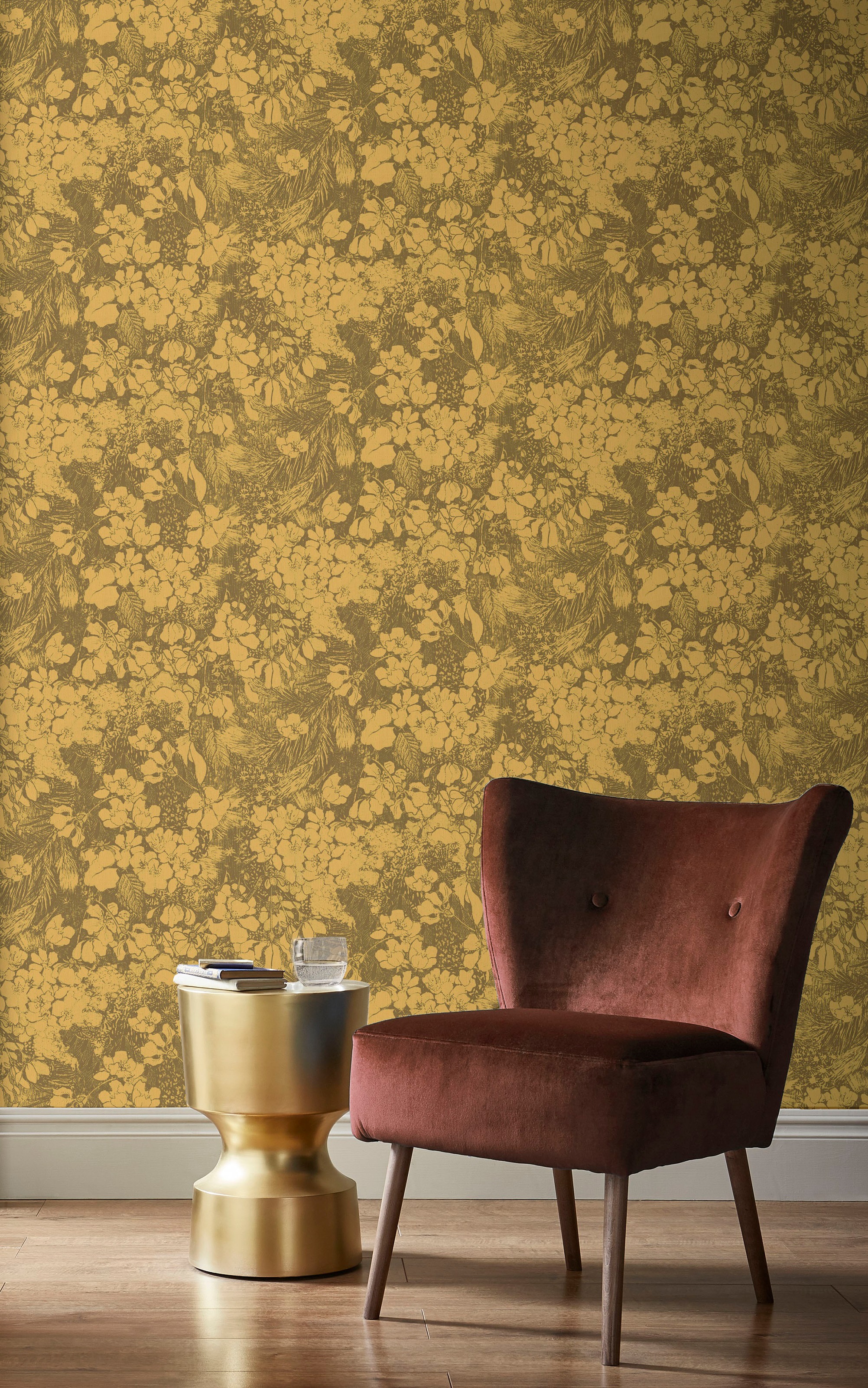 Superfresco Easy Vliestapete »Arts & Craft Ocker« grafisch texturiert grafisch