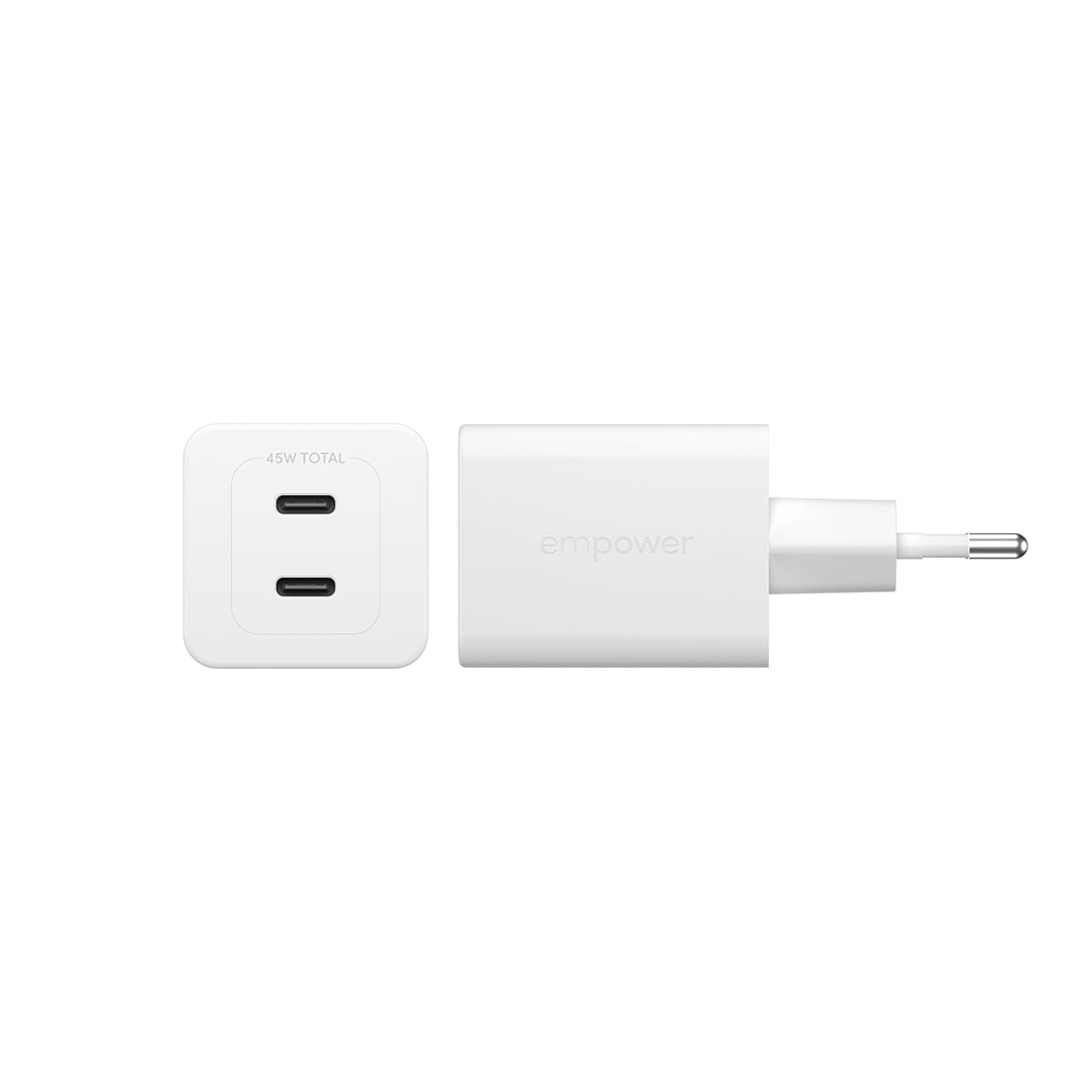 empower by PanzerGlass USB-Ladegerät »Turbo 45 W Charger 2x USB-C EU-Plug«