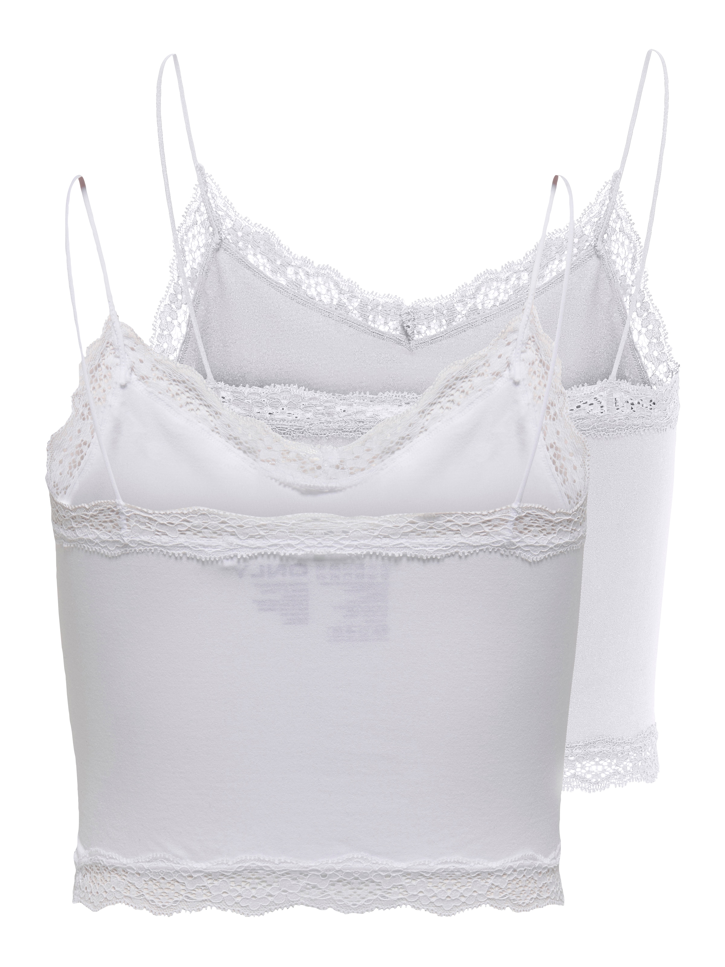 ONLY Trägertop »ONLVICKY LACE SEAML 2-PACK CROPPED TOP«, (Packung, 2 tlg.)