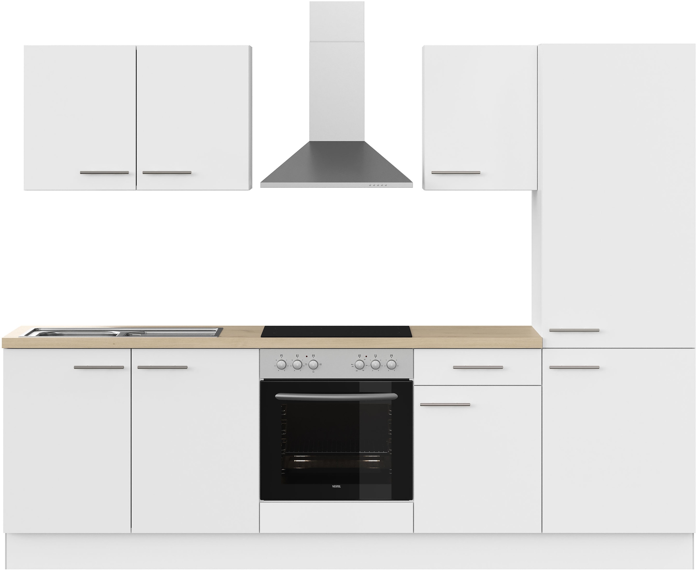 IMPULS KÜCHEN Küchenzeile »"Tirana", Ausrichtung wählbar, Schubkästen mit Soft-Close« vormontiert, wahlweise mit E-Geräten, mit Vollauszug, Breite...