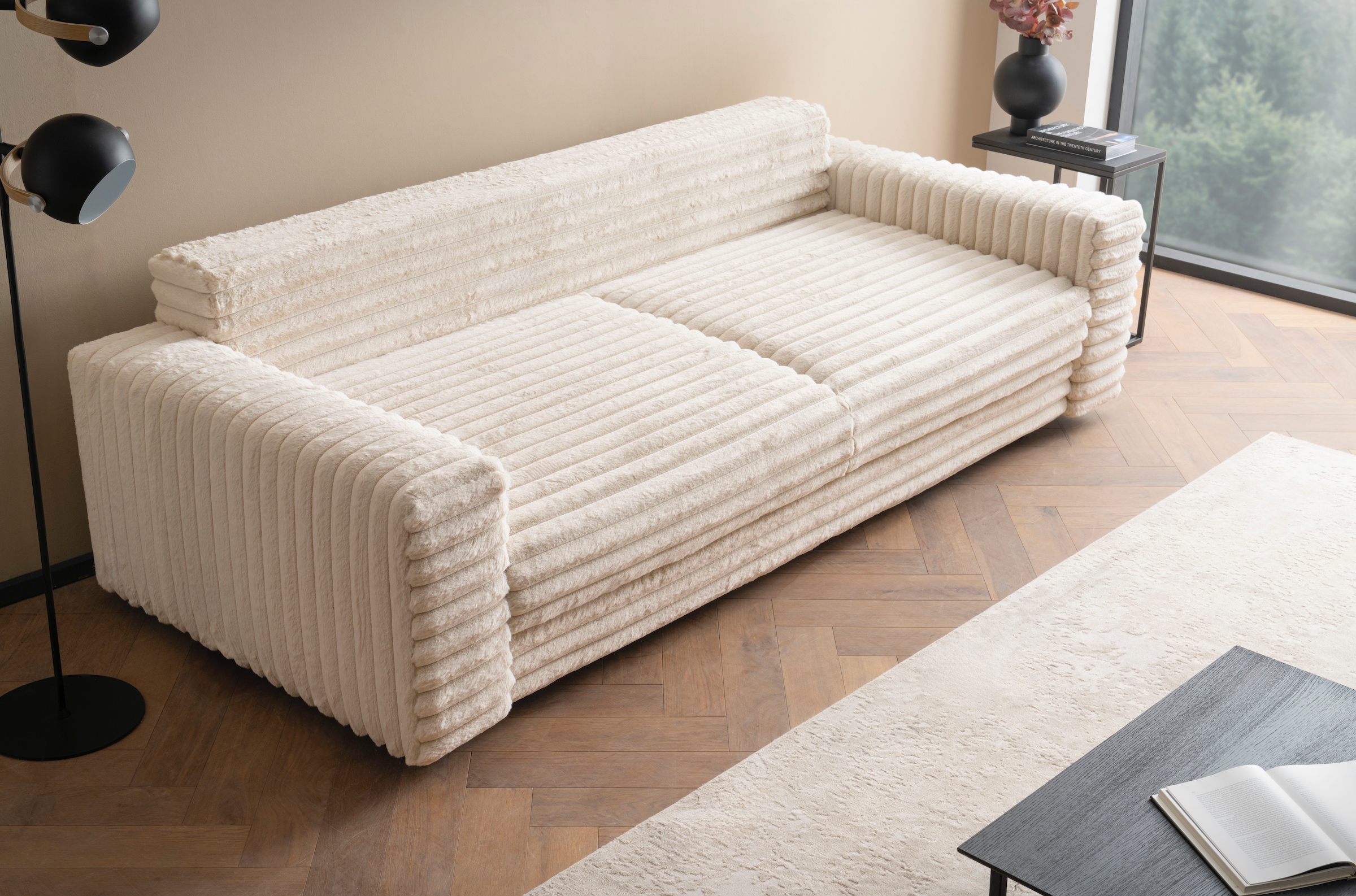 LeGer Home by Lena Gercke Schlafsofa »Imoga, Polster mit Schlaffunktion, 3-Sitzer Sofa, Couch mit Bettkasten«, in modernen Farben und Stoffen, Bettfunktion, Liegefläche: 200x150 cm