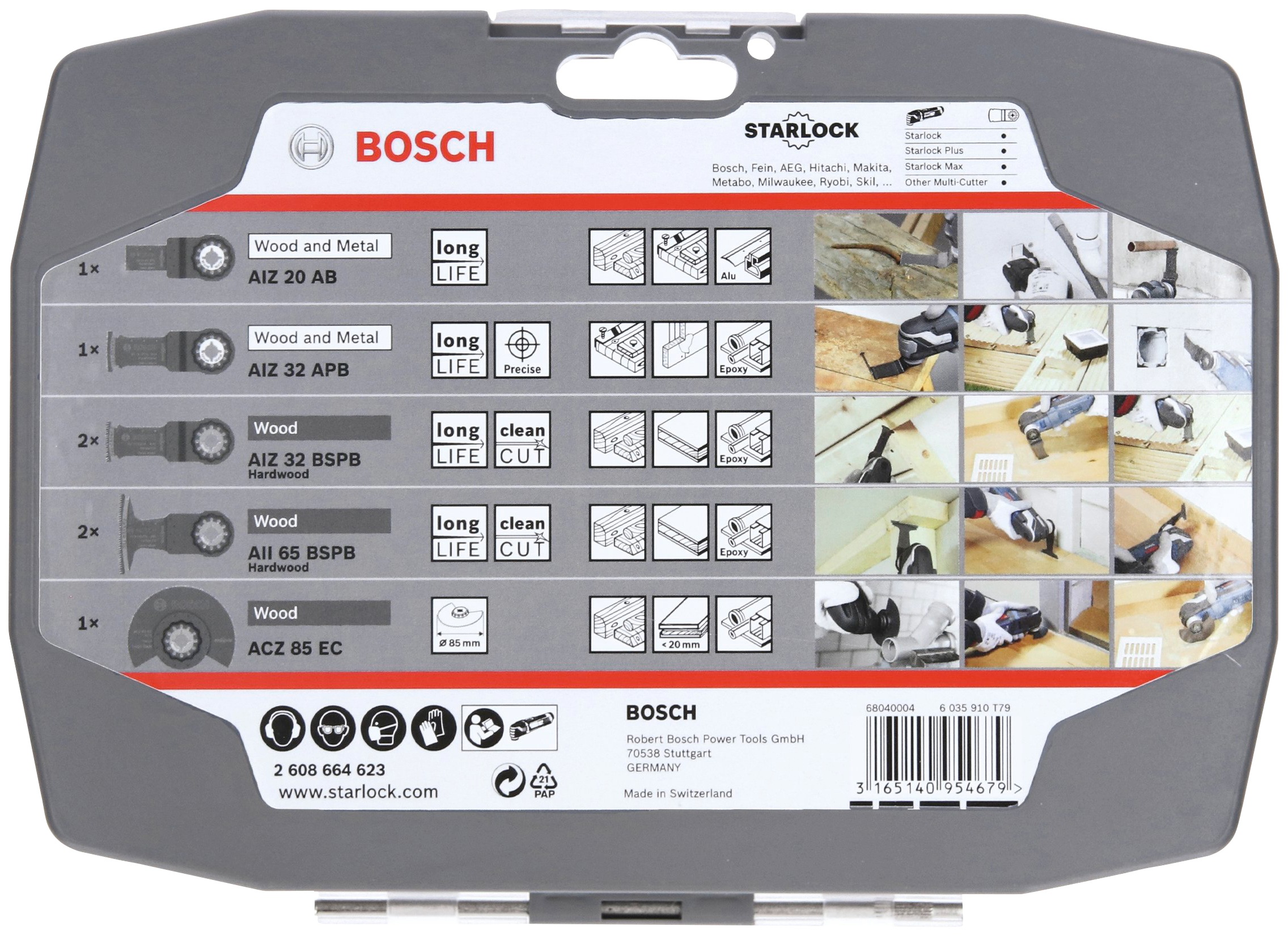 Bosch Professional Sägeblatt »Starlock-Set für Holz, 6+1-teilig«, (Set, 7 St.)