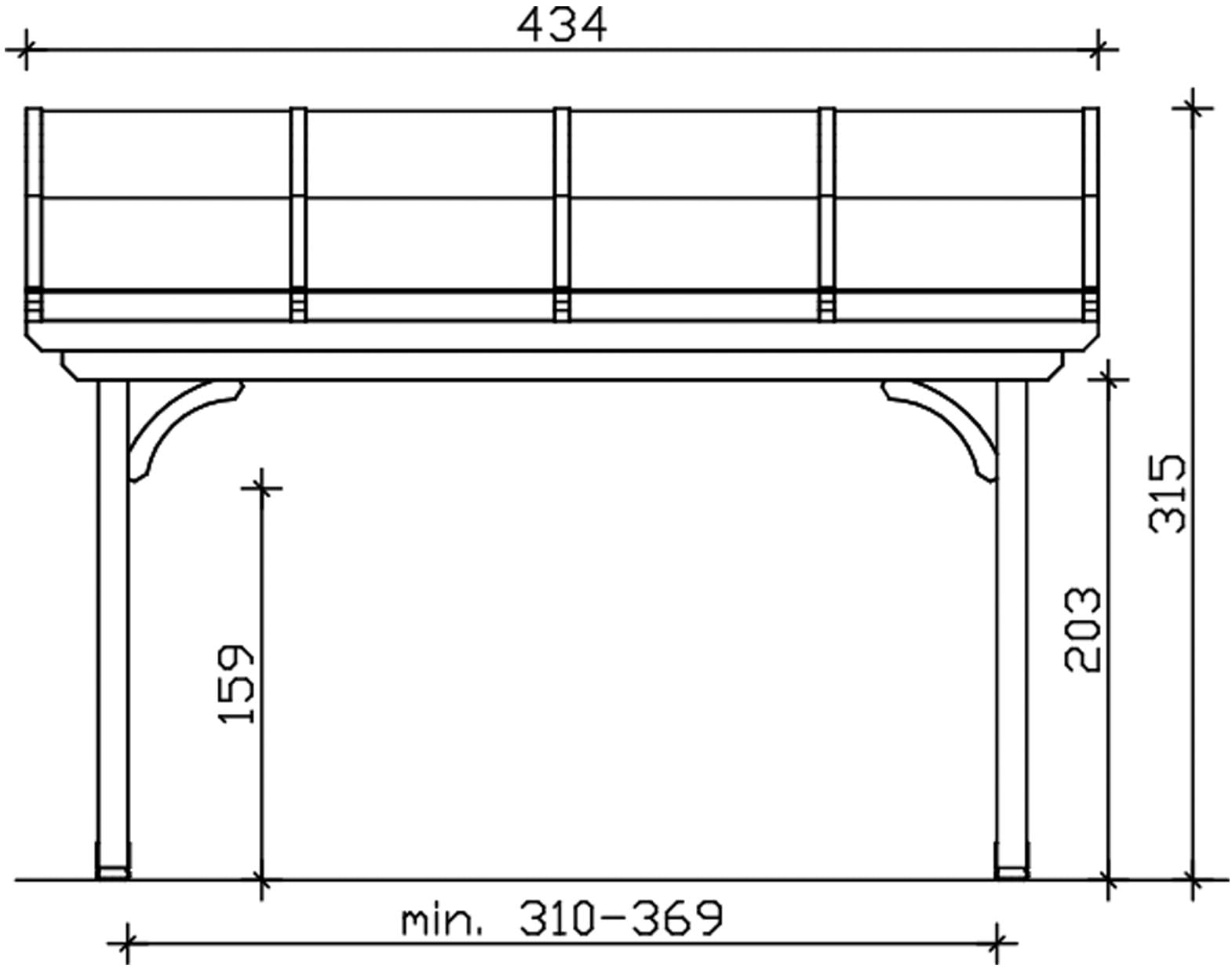Skanholz Terrassendach »Verona« Leimholz