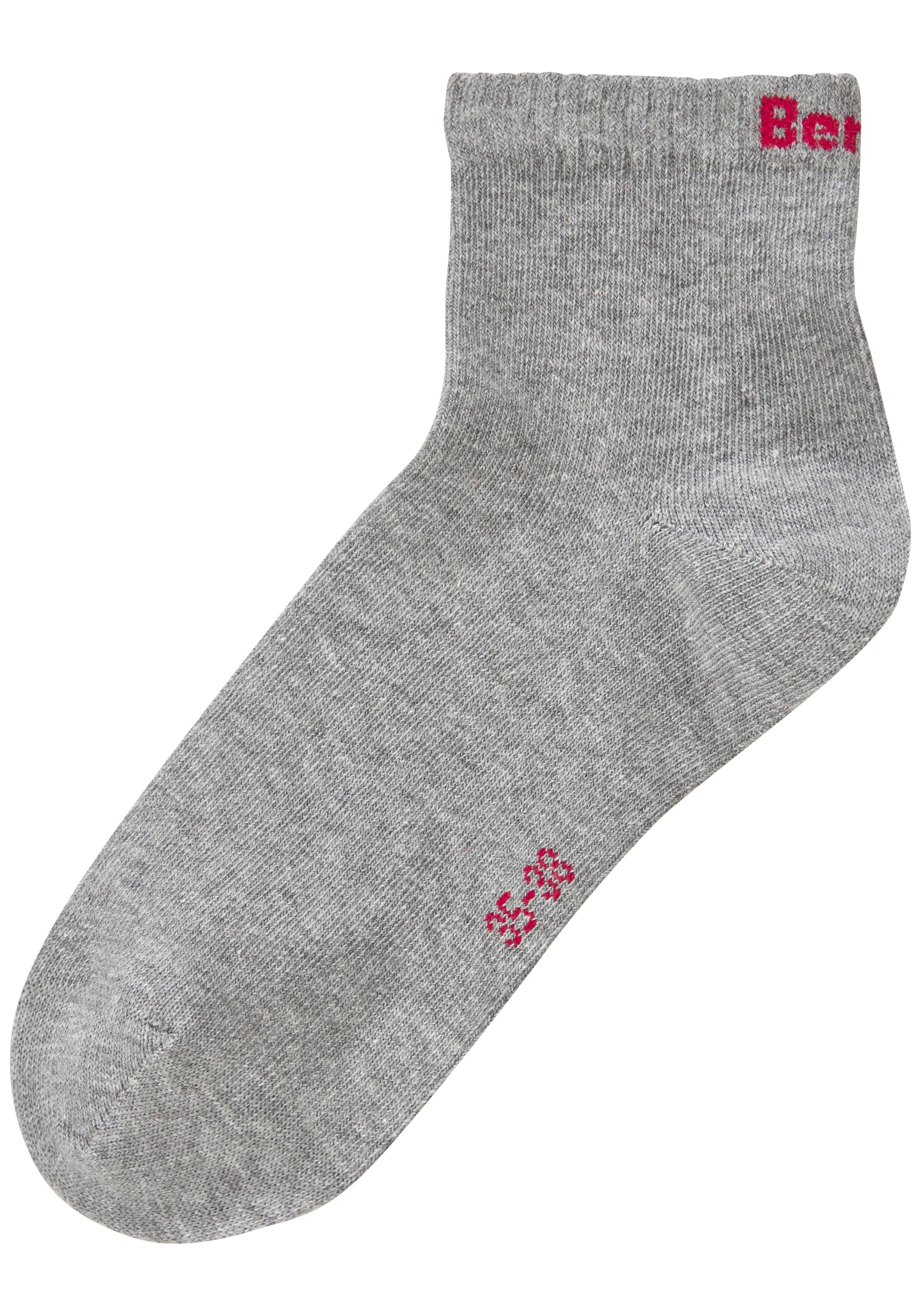 Bench. Kurzsocken »für Damen und Herren in Baumwollmischung, für Sport und Freizeit« Packung, 6 Paar tlg. mit klassischem Logoschriftzug, ohne Frottee