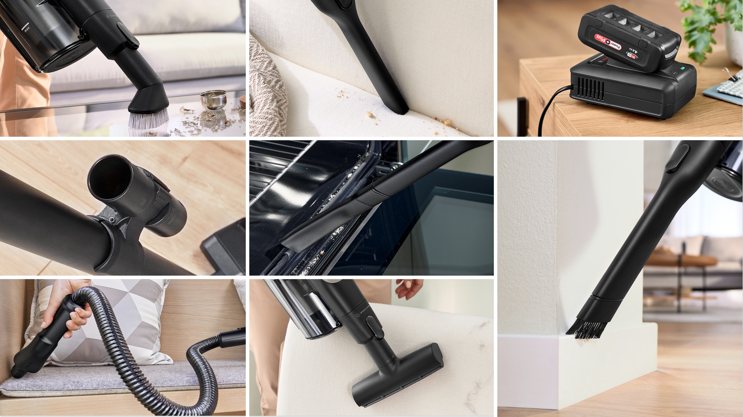 BOSCH Akku-Stielstaubsauger »Unlimited 10 BTS1042GQC, MicroClean™ Technology, 10 J. Motorgarantie«, Display, Knickrohr, HEPA-Filtersystem, Schnellladegerät, 2 Akkus, grau