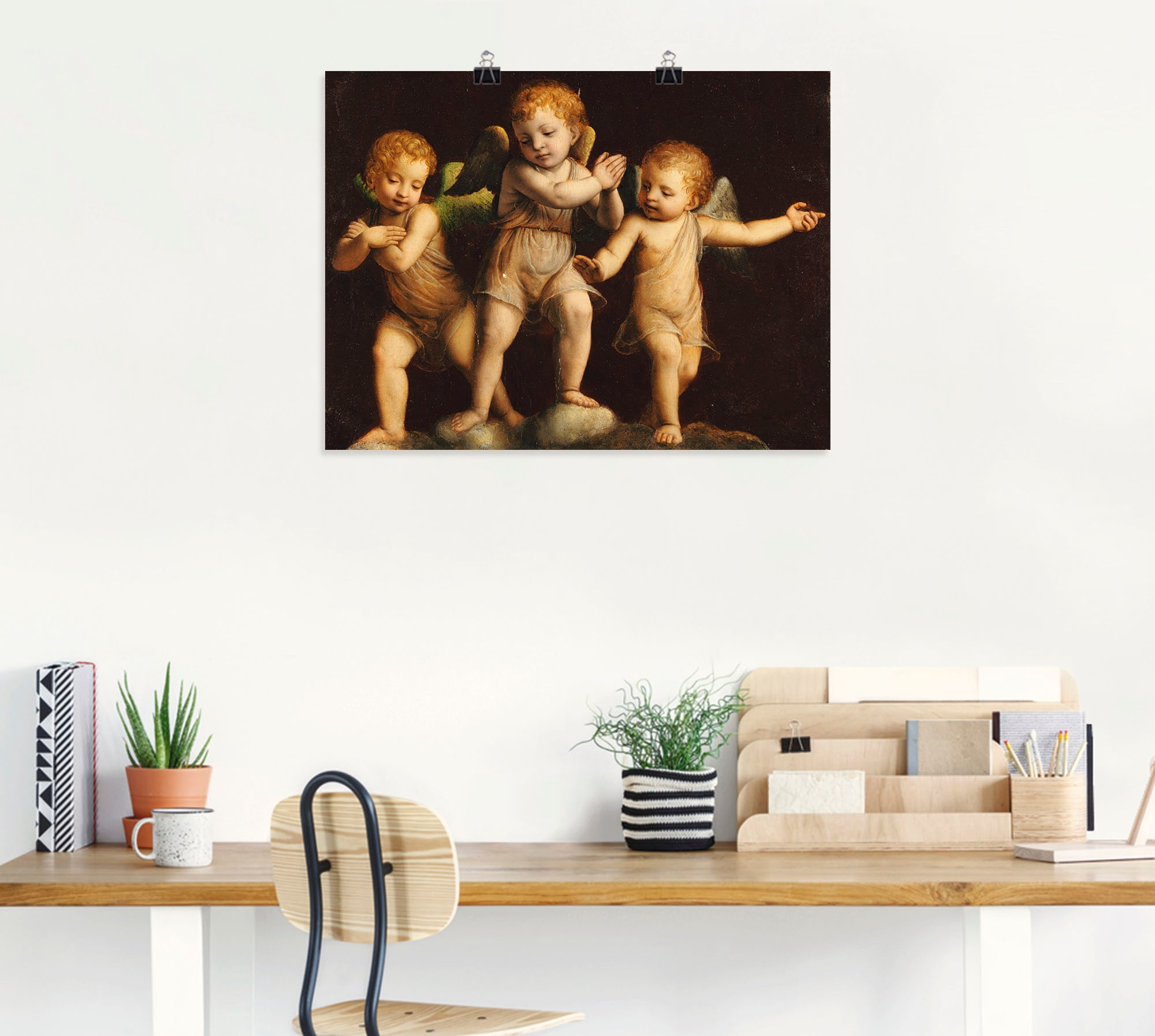 Artland Wandbild »Drei Putten.«, Religion, (1 St.), als Leinwandbild, Wandaufkleber oder Poster in versch. Größen