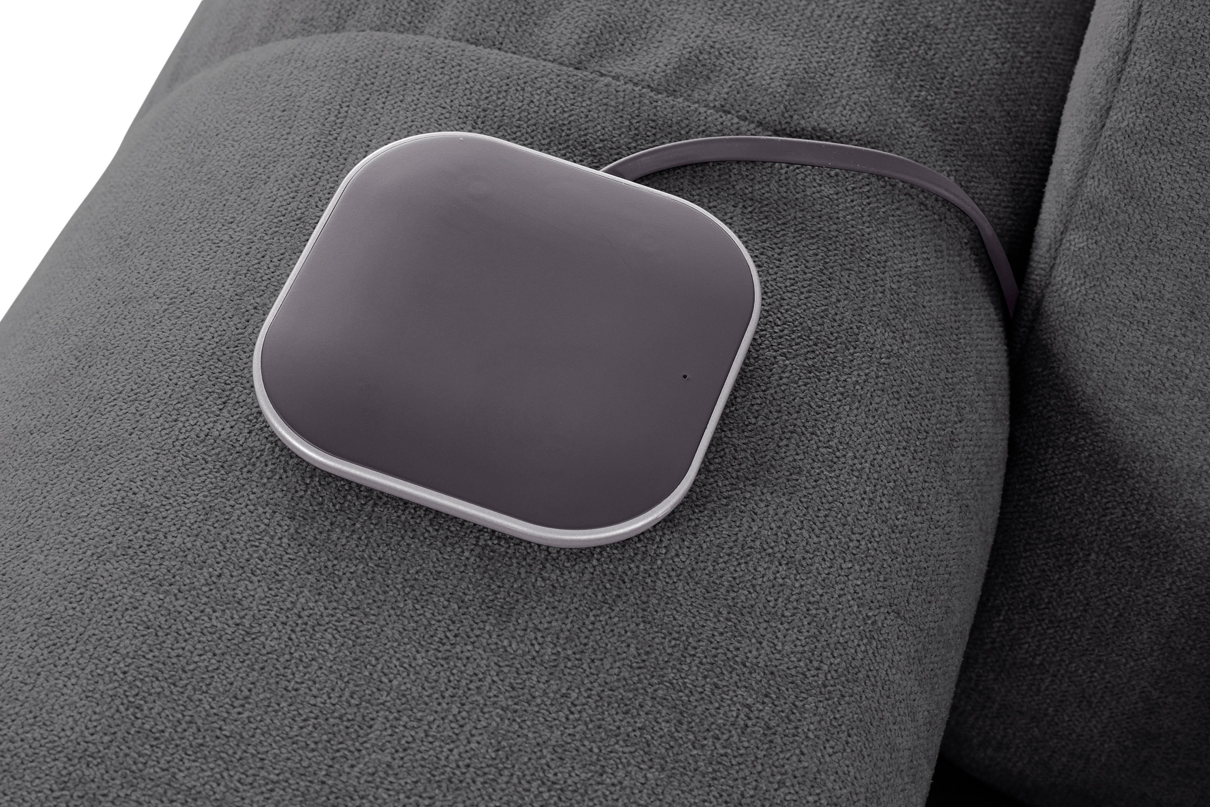 COTTA Ecksofa »Mia L-Form mit 3 Zierkissen«, wahlweise mit Bettfunktion, Bettkasten, Beleuchtung & Wireless-Charger