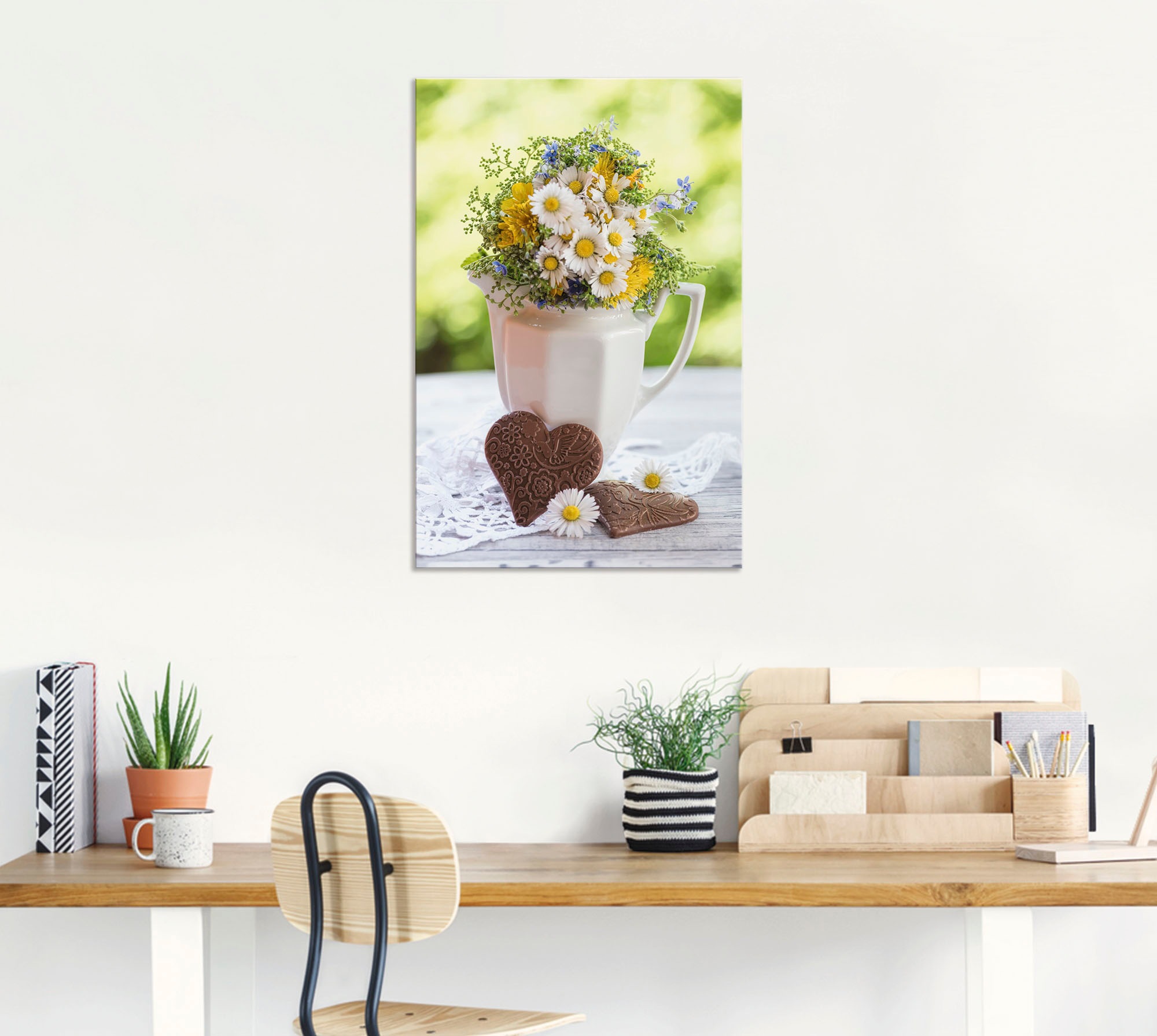 Artland Wandbild »Aus Liebe zum Frühling«, Vasen & Töpfe, (1 St.), als Alubild, Outdoorbild, Leinwandbild, Wandaufkleber, versch. Größen