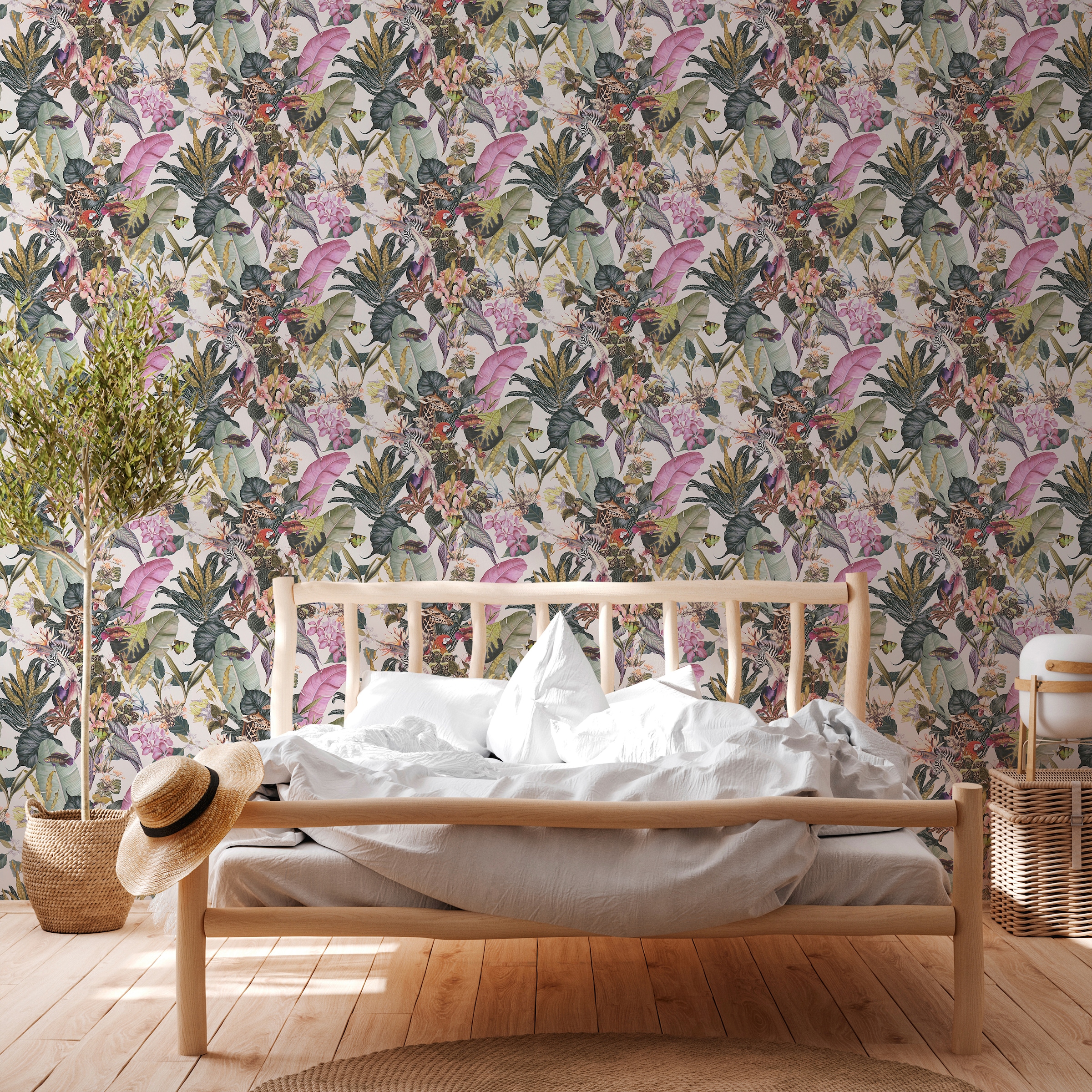 A.S. Création Vliestapete »Dream Flowery«, floral-botanisch-Wald, Tiertapete Tapete Blumenoptik Tapeten Wohnzimmer Schlafzimmer Küche