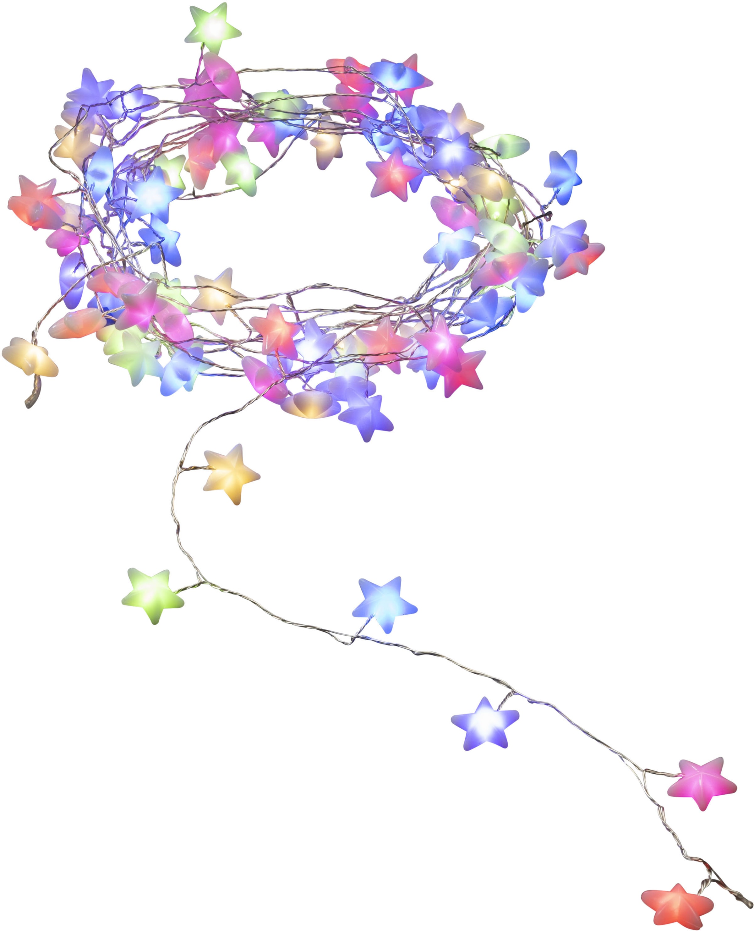KONSTSMIDE LED-Lichterkette, 90 St.-flammig, LED Sternenlichterkette, 90 bunte Dioden
