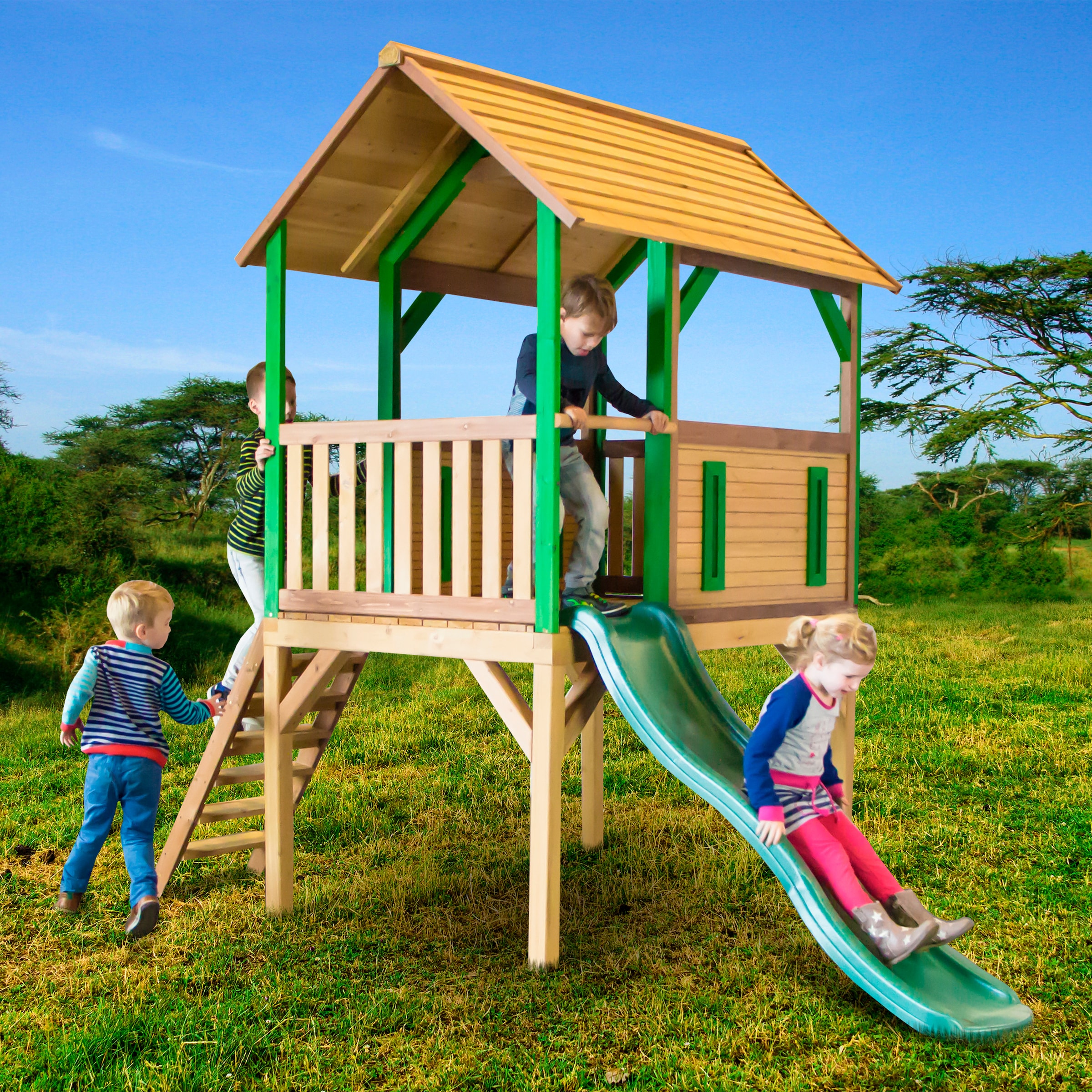 AXI Spielturm »Bogo« BxTxH: 318x191x272 cm braun