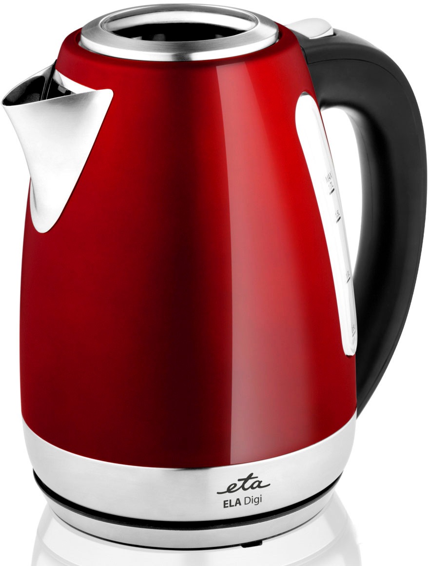 eta Wasserkocher »ELA digi ETA959890010«, 1,7 l, 2100 W, rot, Transparenter günstig online kaufen